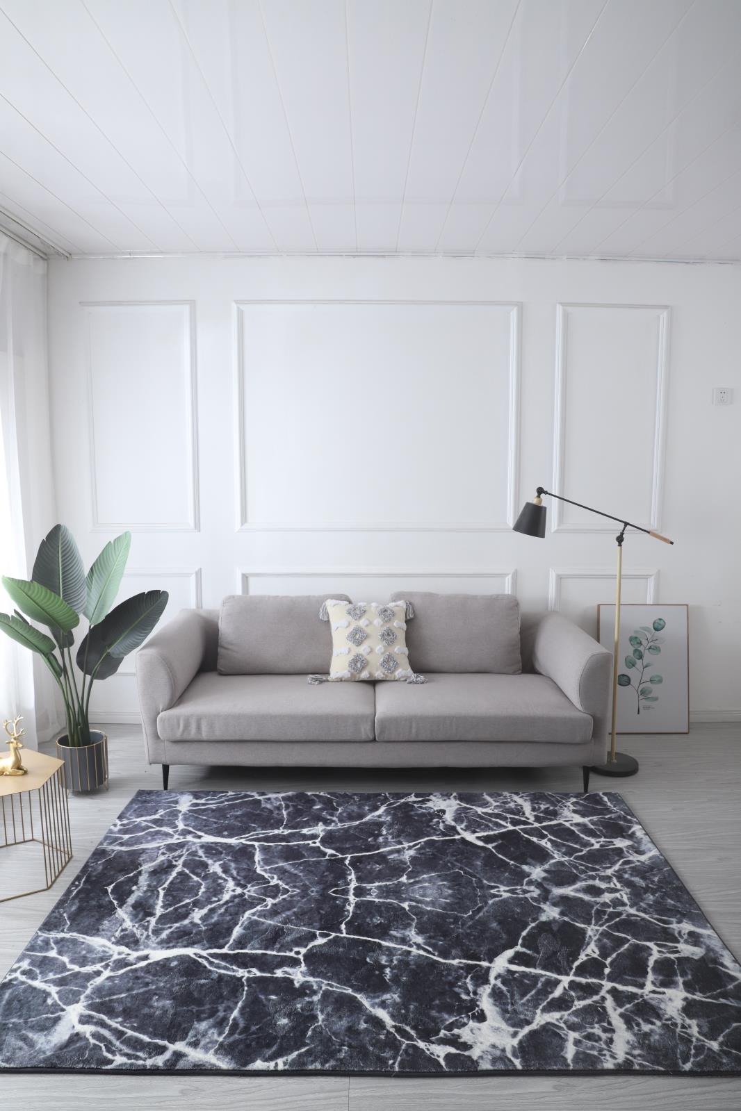 Retro RT05 Black Shag Rug — view 5