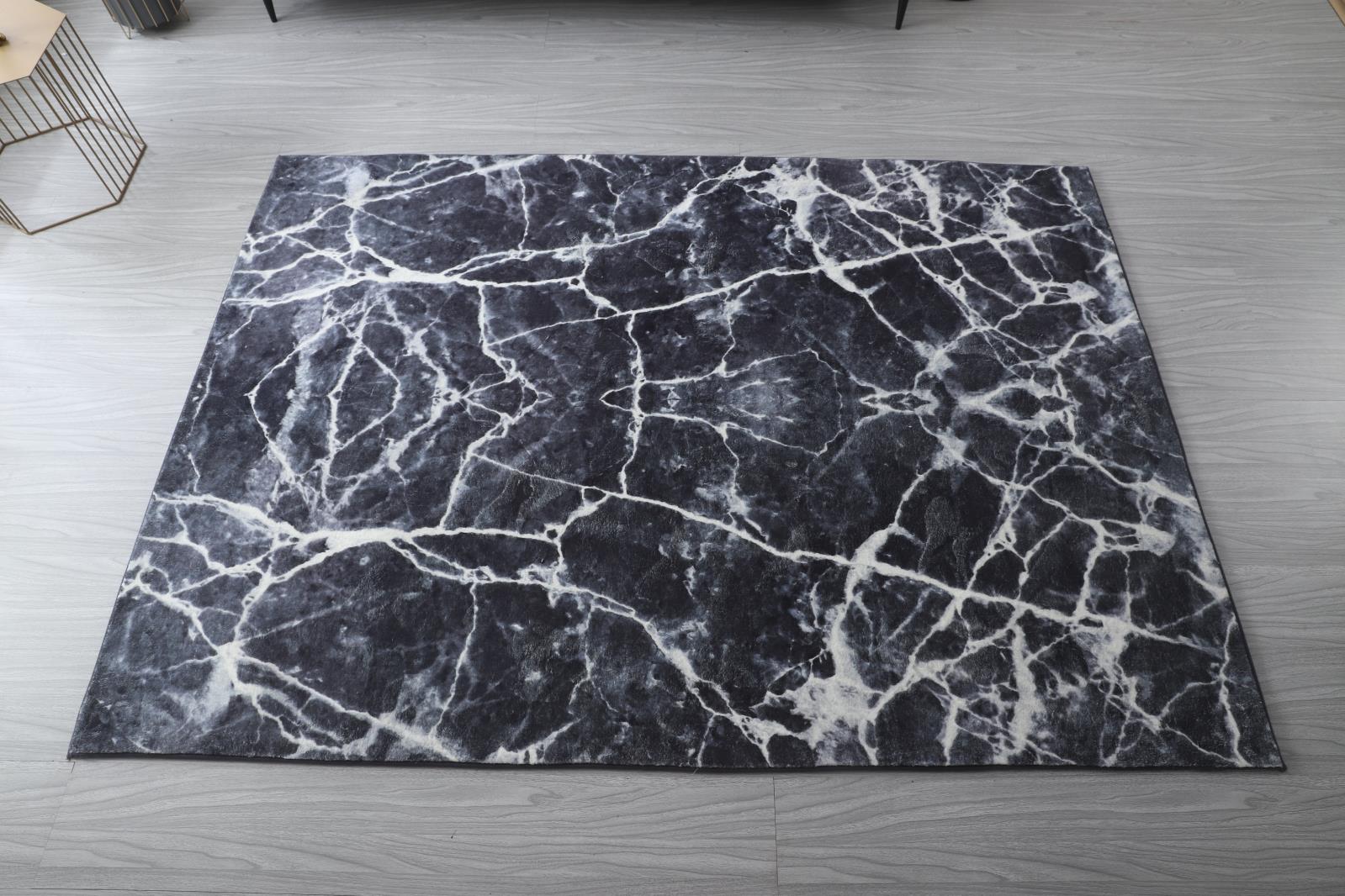Retro RT05 Black Shag Rug