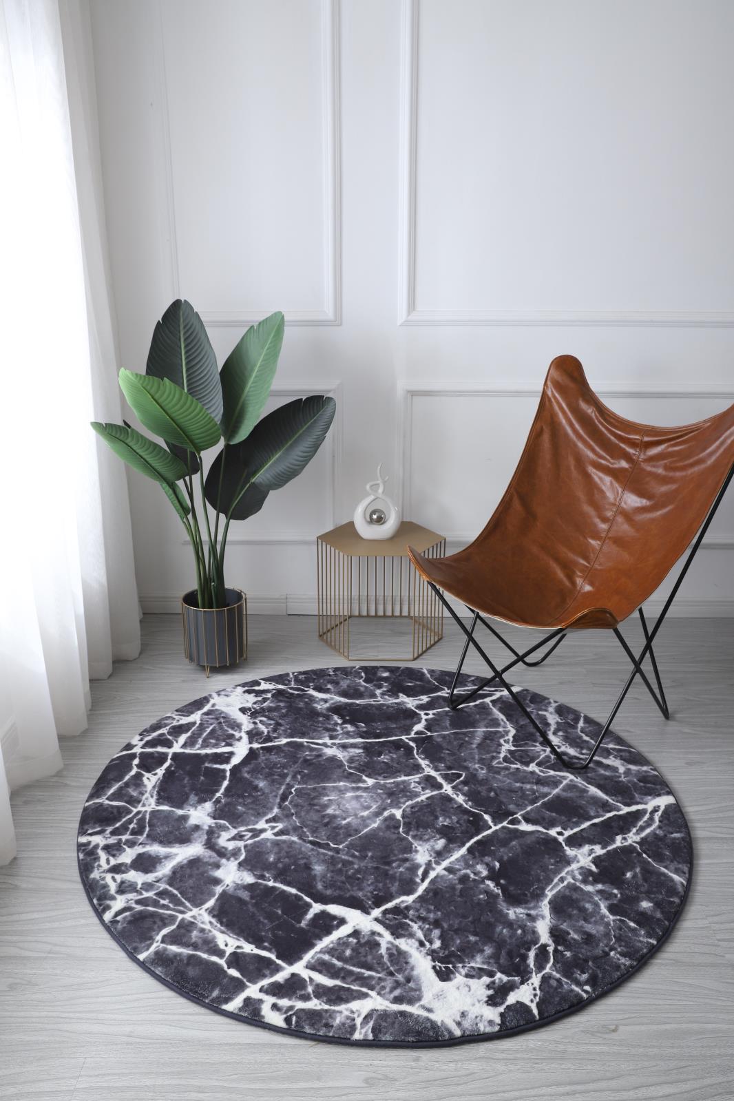 Retro RT05 Black Shag Rug — view 9