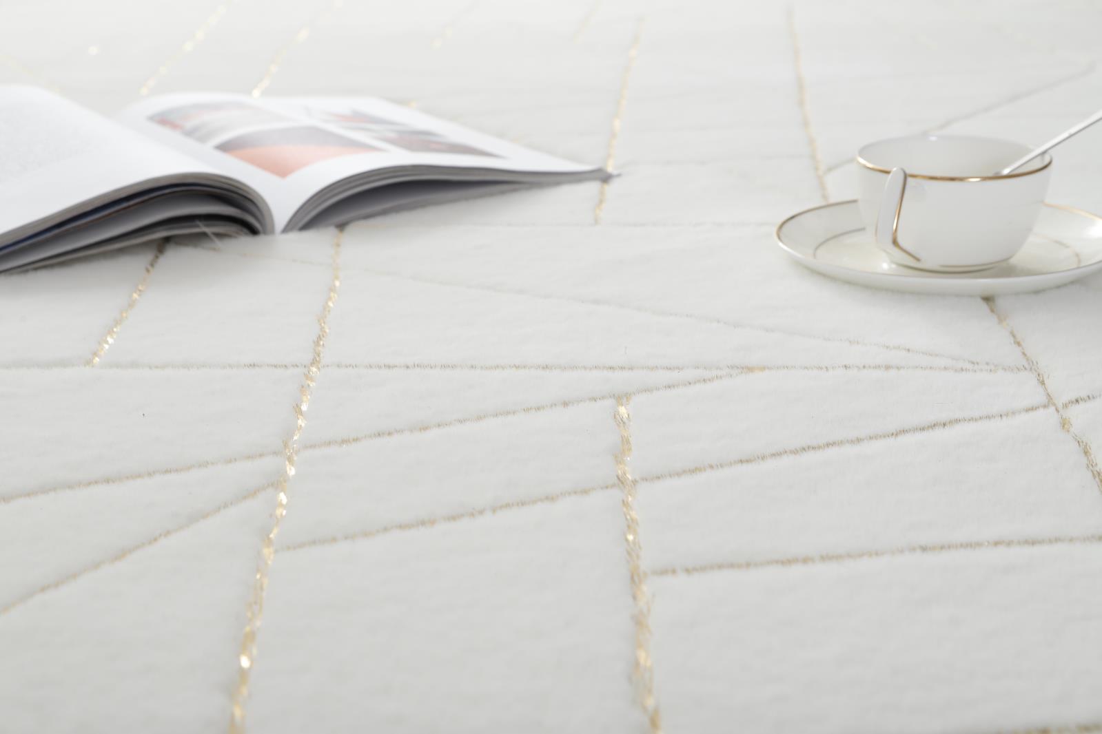 Emma EM01 White Shag Rug — view 4