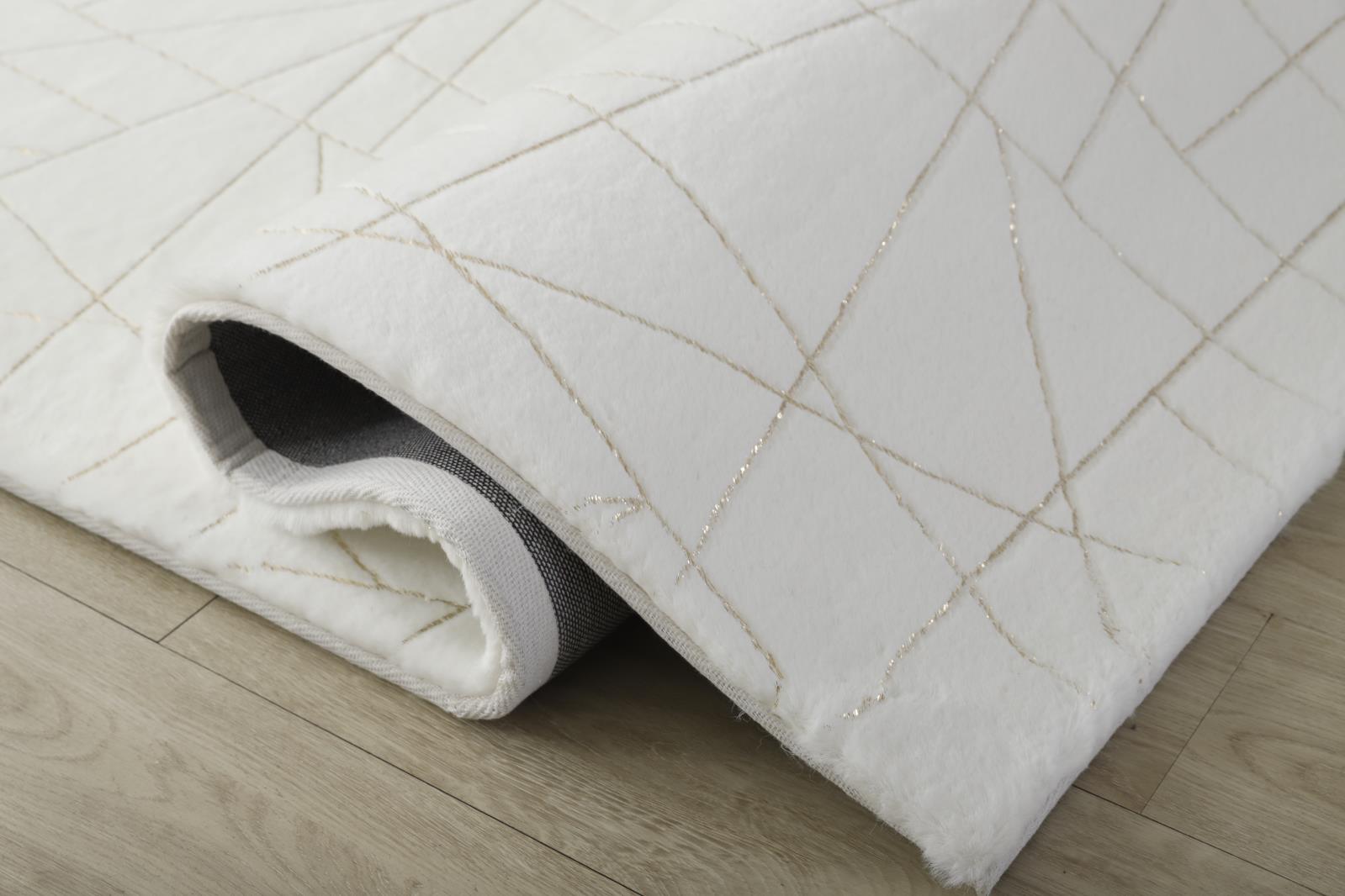 Emma EM01 White Shag Rug — view 3