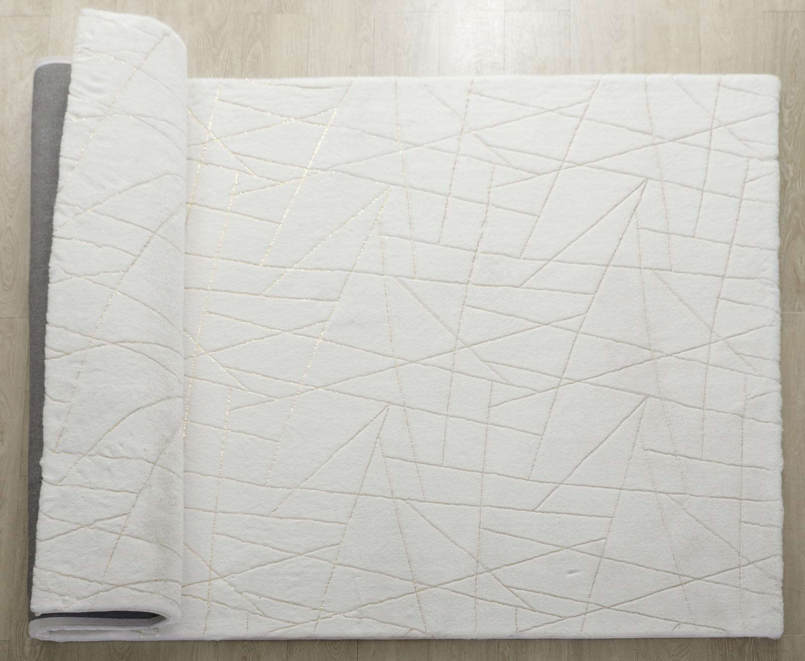 Emma EM01 White Shag Rug — view 7