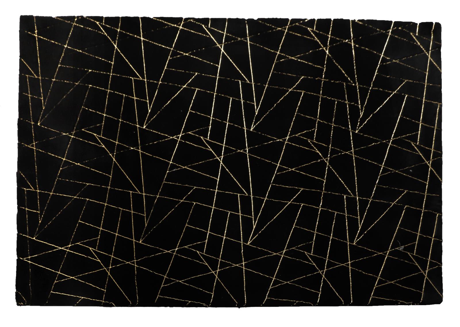 Emma EM02 Black Shag Rug — view 2