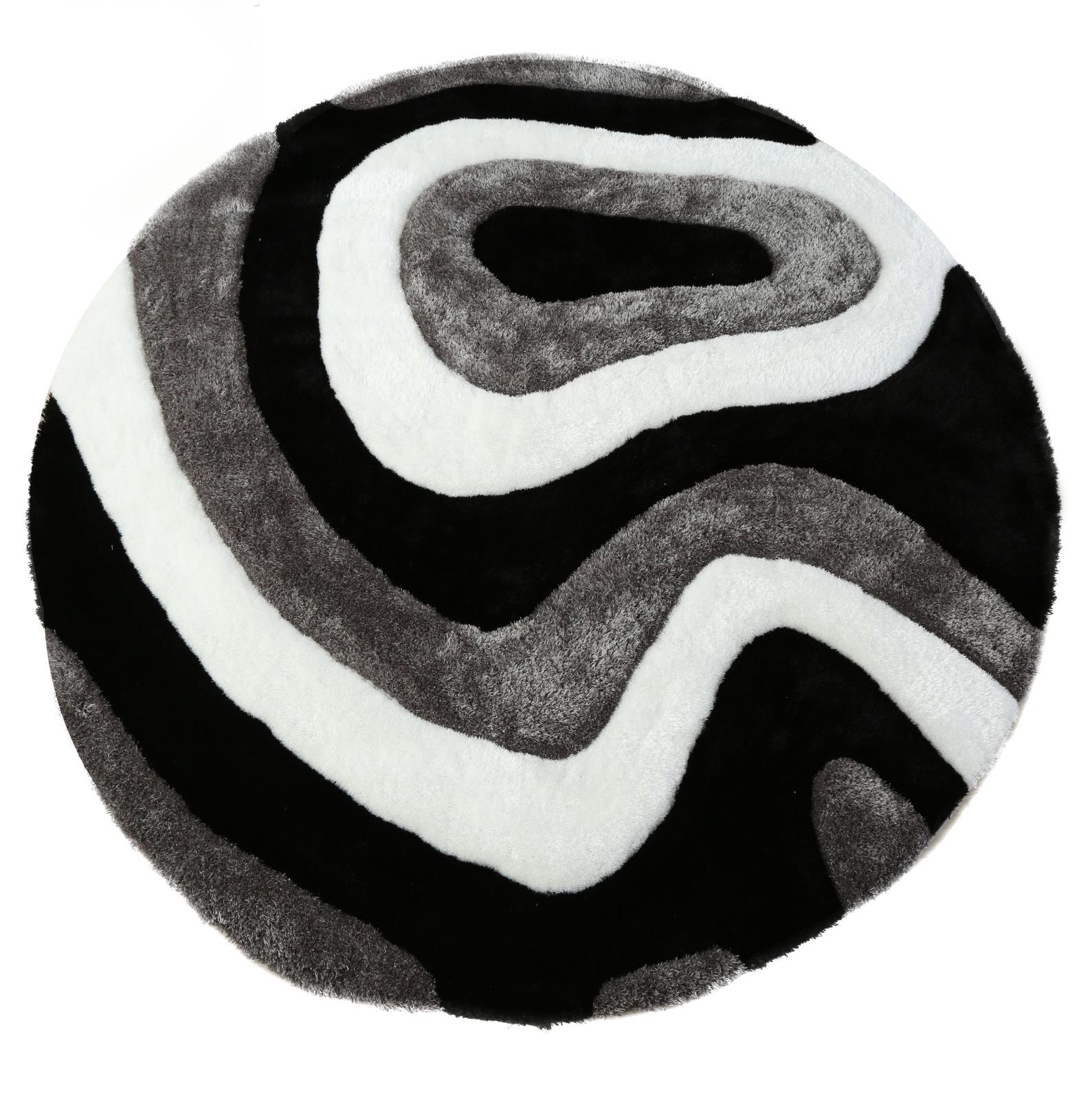 Mateos MS02 White Shag Rug — view 12
