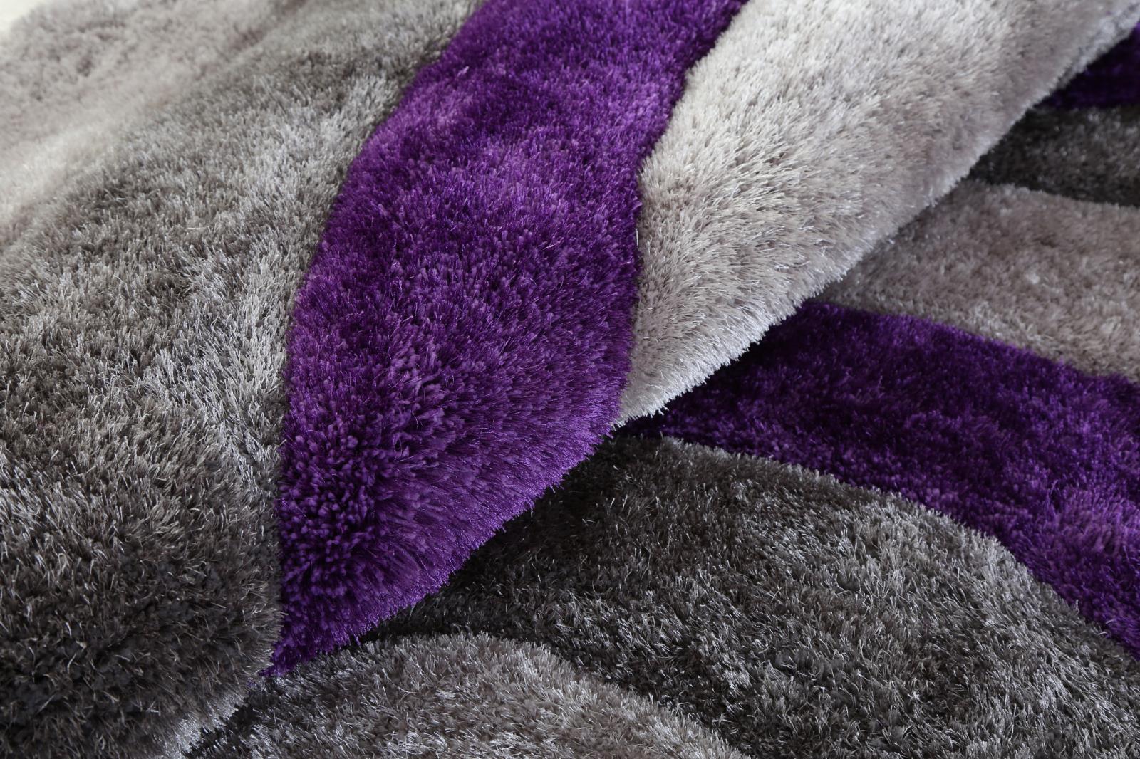 Mateos MS04 Purple Shag Rug — view 10