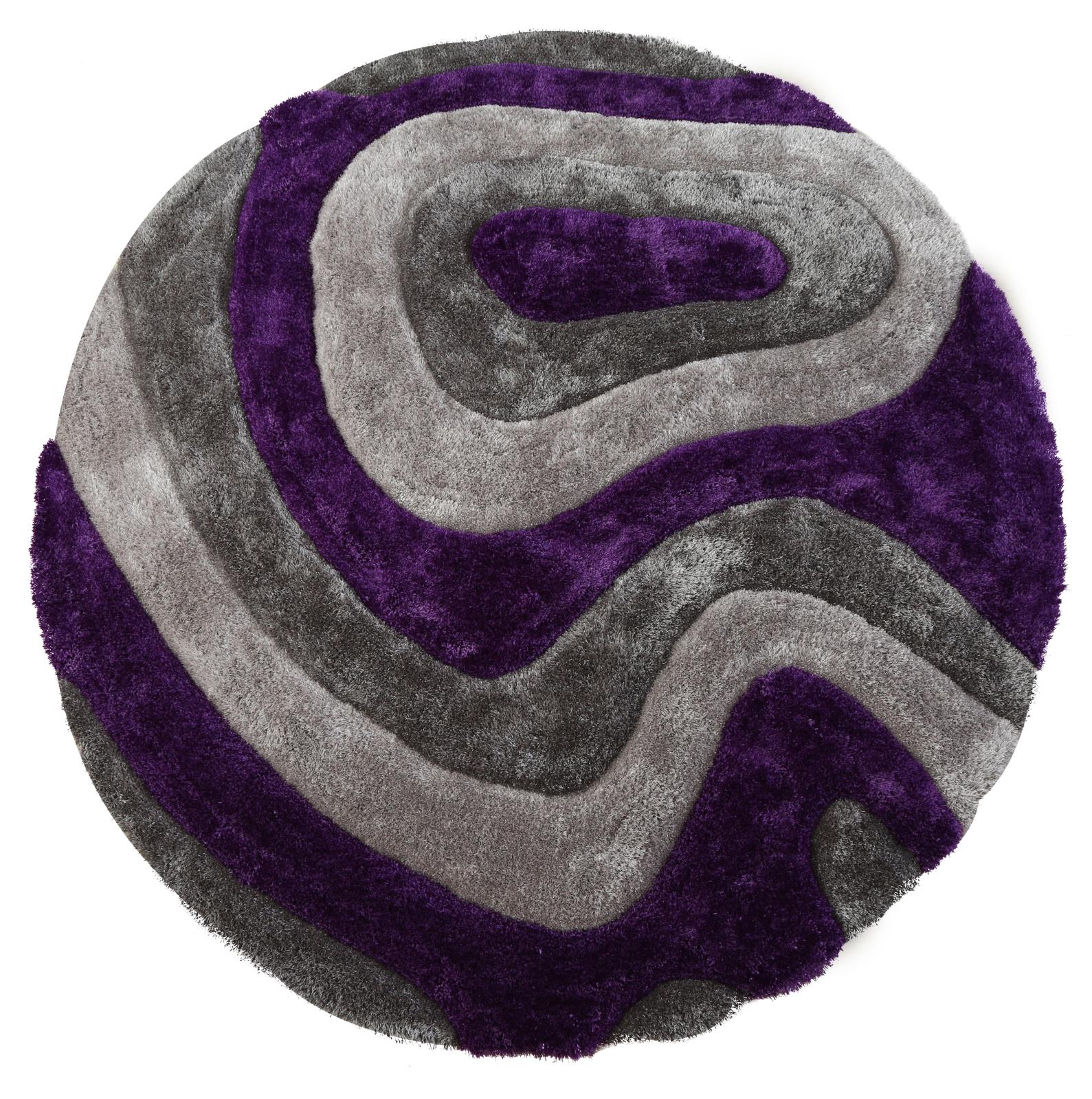 Mateos MS04 Purple Shag Rug — view 12
