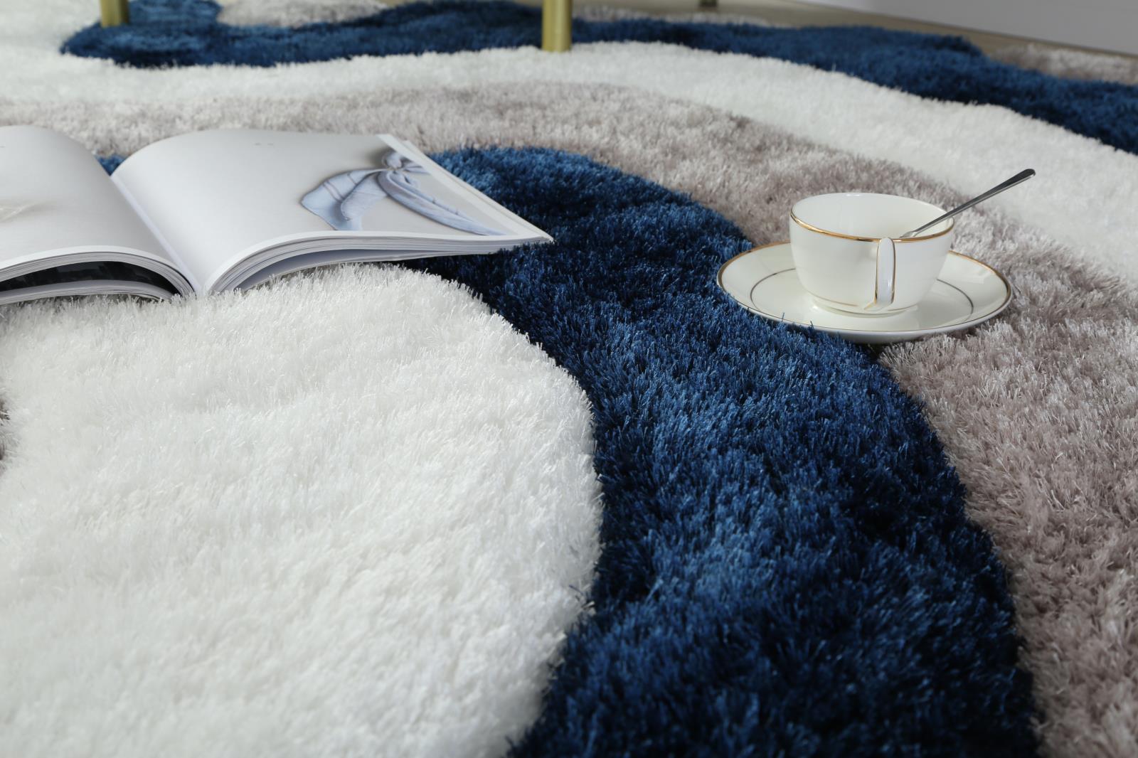Mateos MS07 Blue Shag Rug — view 11