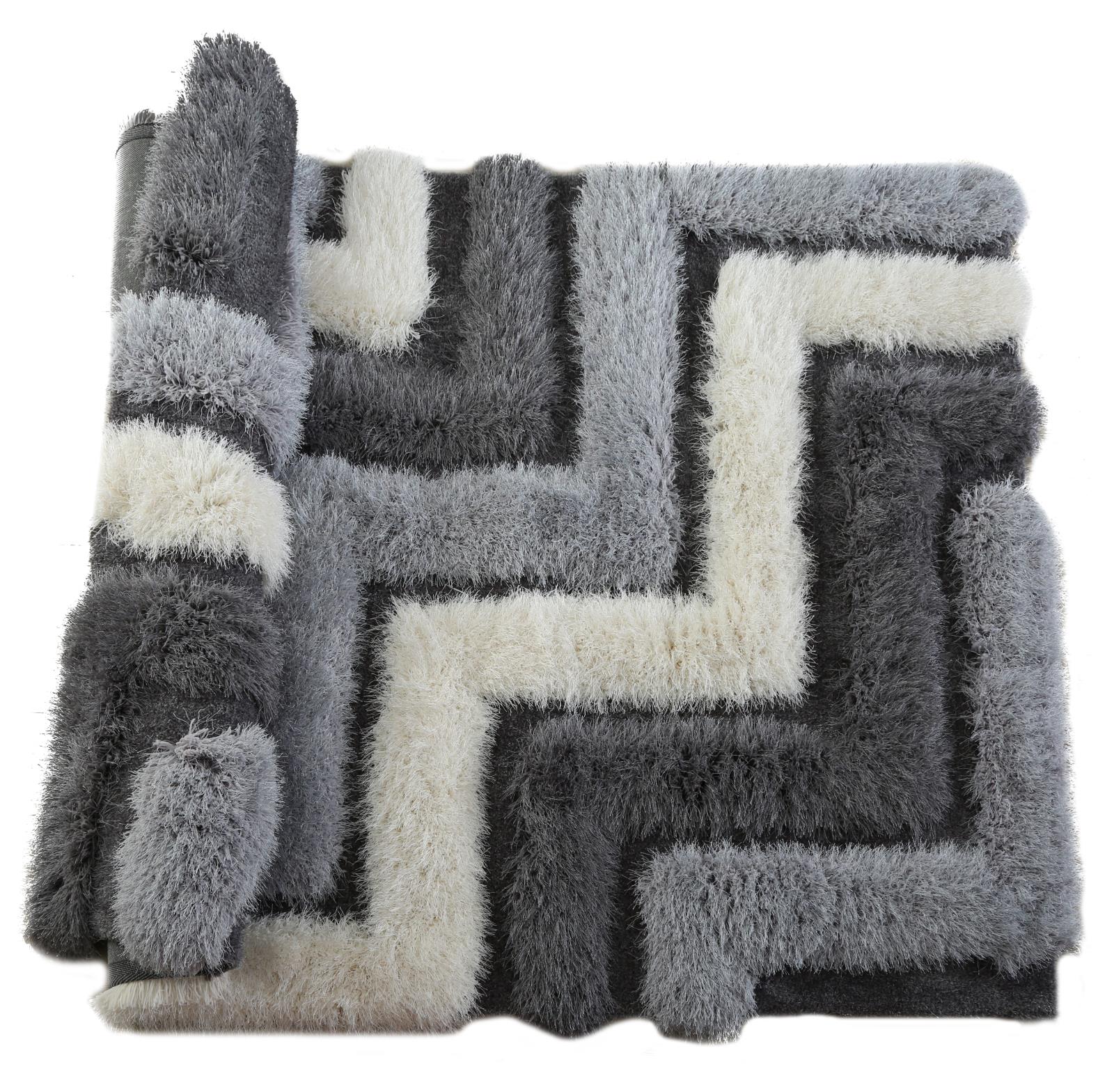 Mda 02 Charcoal Gray Shag Rug — view 2
