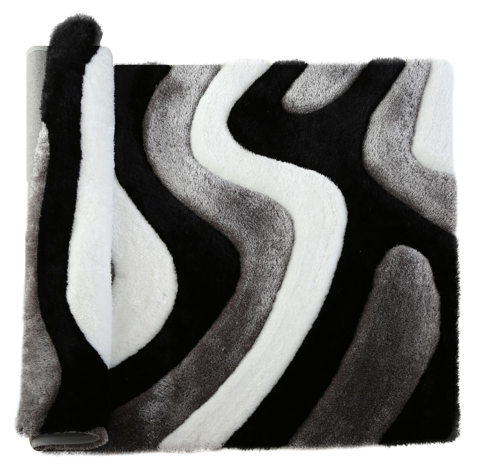 Mateos MS02 White Shag Rug — view 5