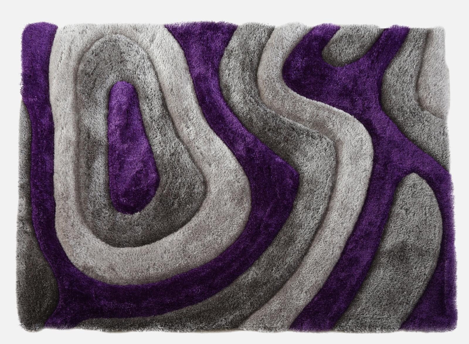 Mateos MS04 Purple Shag Rug — view 6