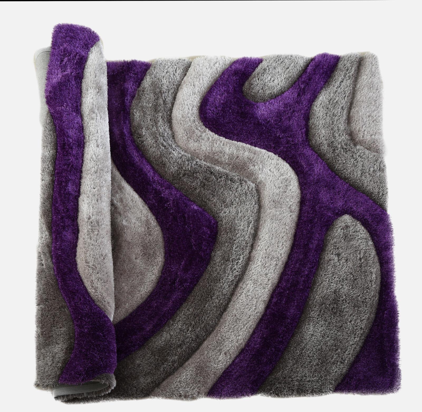 Mateos MS04 Purple Shag Rug — view 5