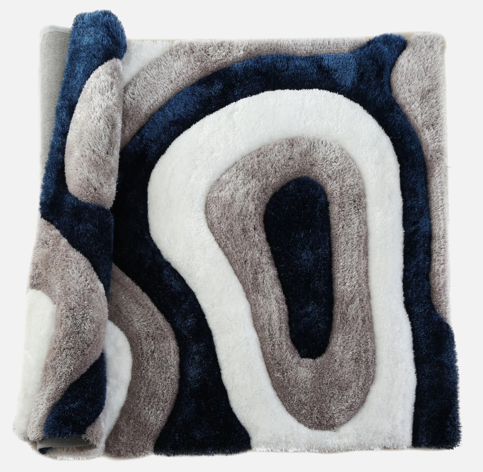 Mateos MS07 Blue Shag Rug — view 5