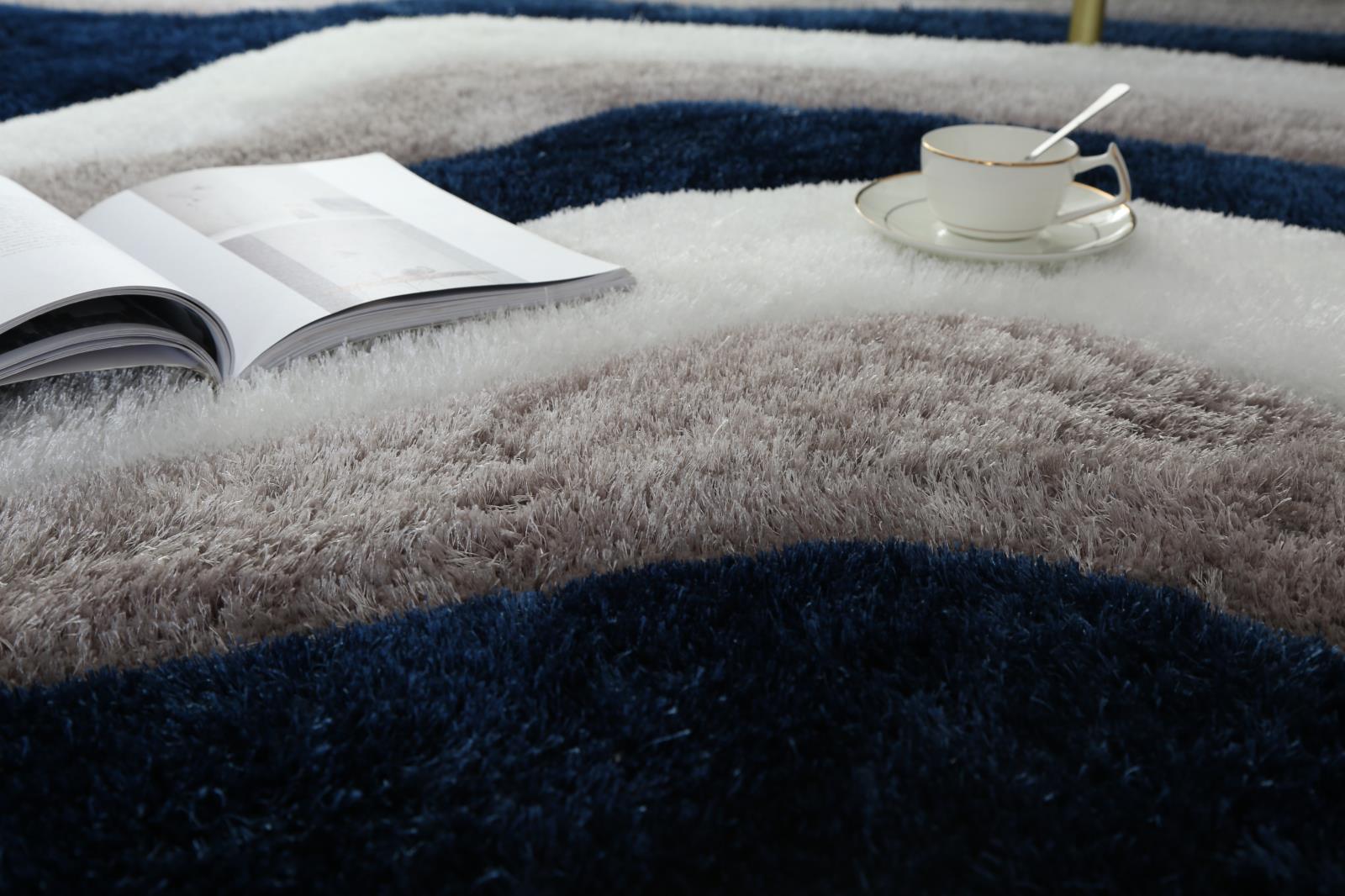 Mateos MS07 Blue Shag Rug — view 4