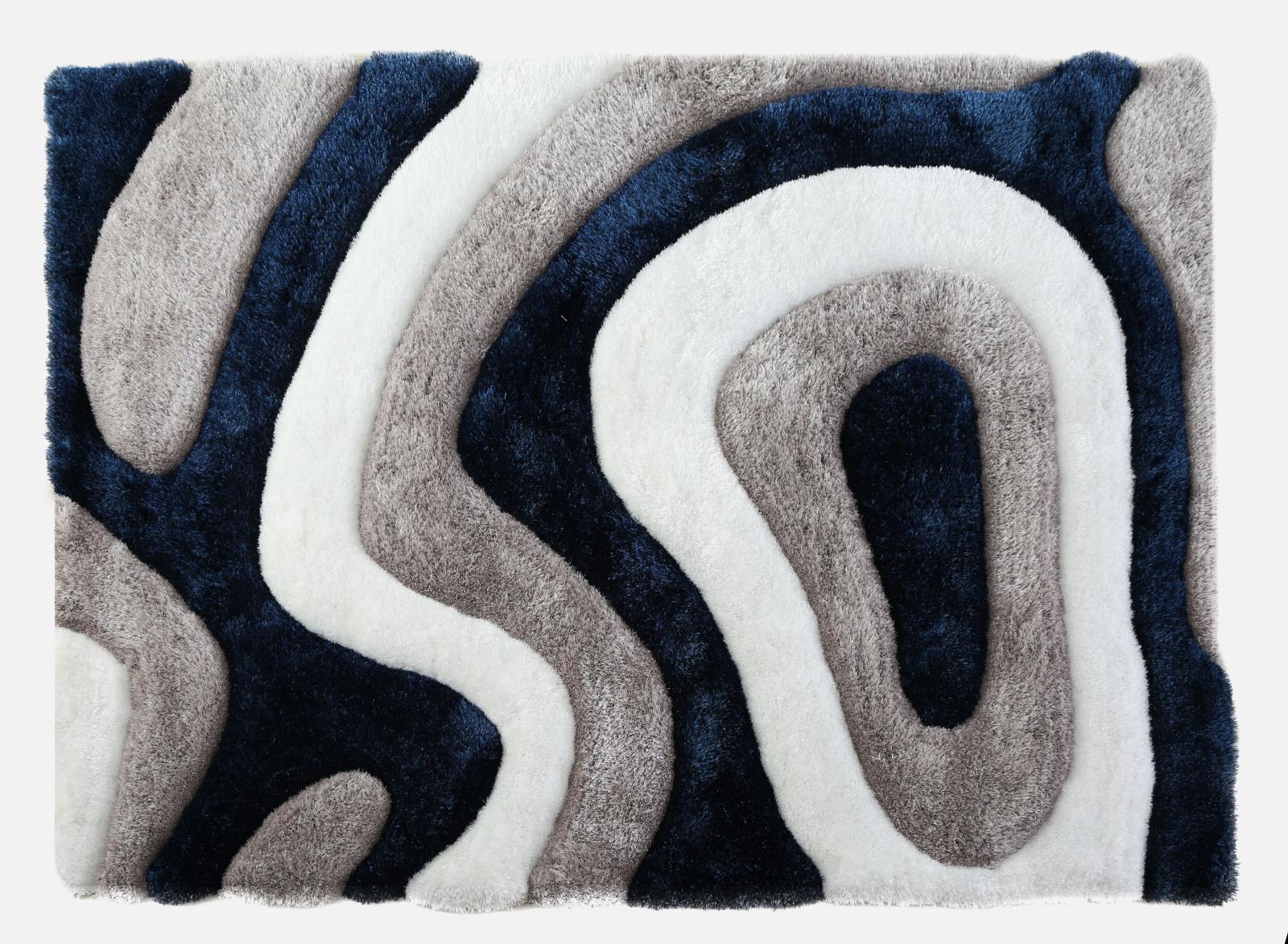 Mateos MS07 Blue Shag Rug — view 6