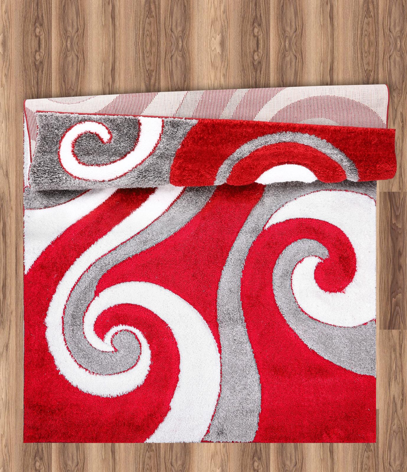 Santorini SA01 Red Shag Rug — view 5