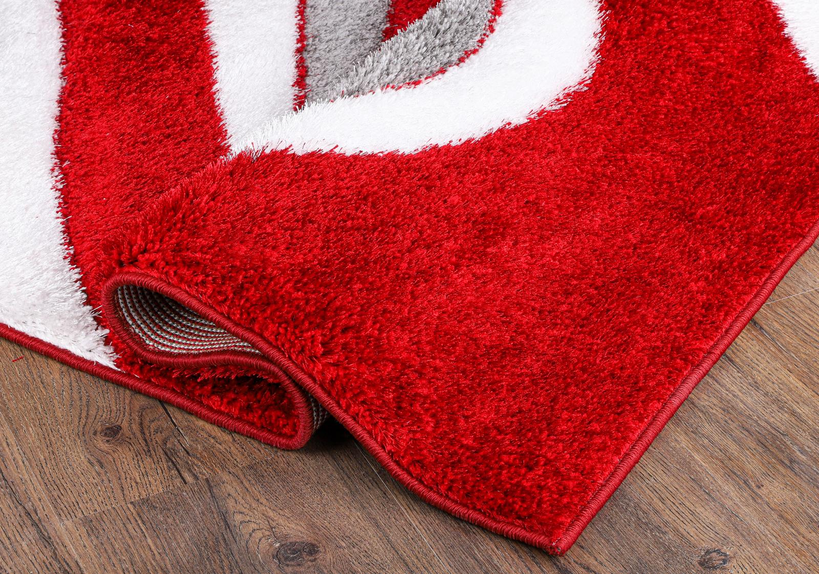 Santorini SA01 Red Shag Rug — view 6