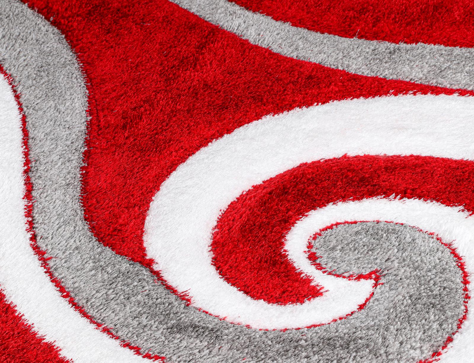 Santorini SA01 Red Shag Rug — view 3