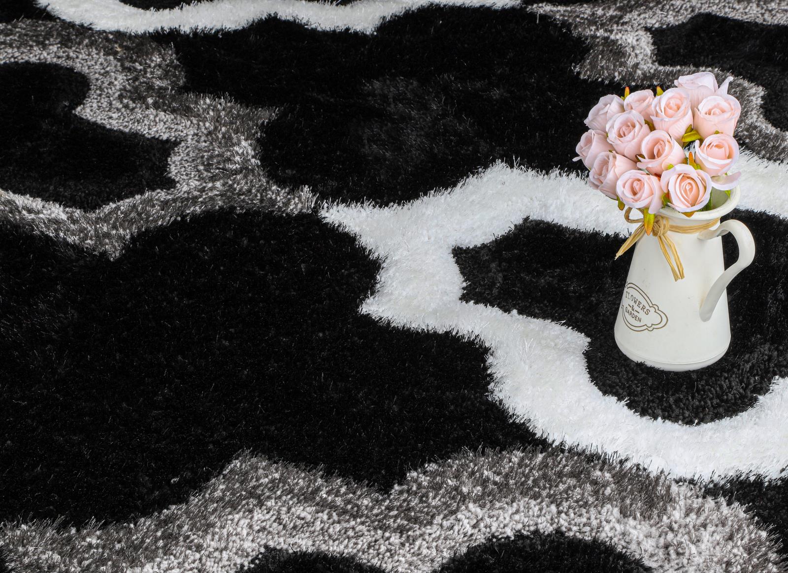 Santorini SA11 Black Shag Rug — view 2