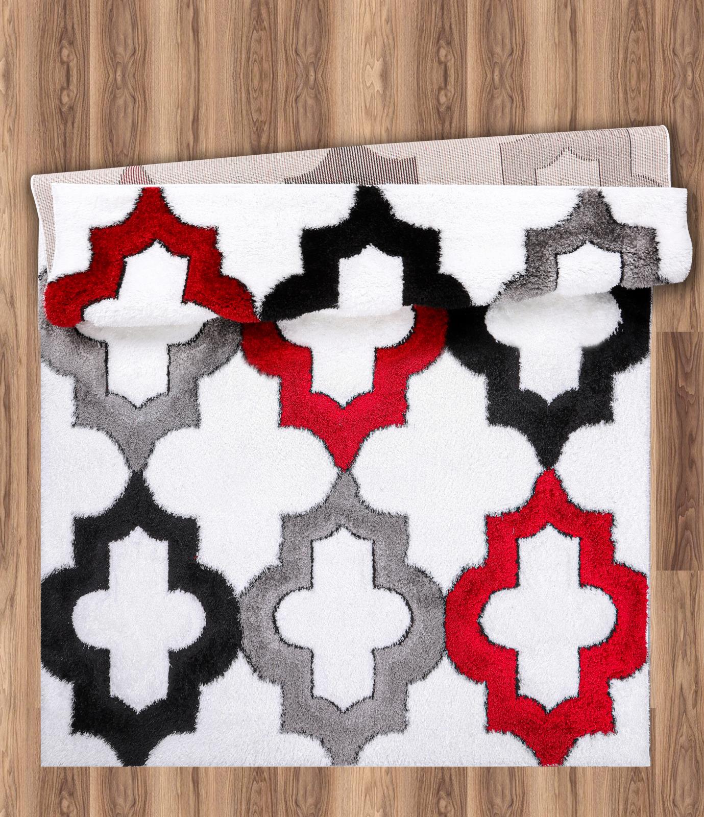 Santorini SA12 White Shag Rug — view 4