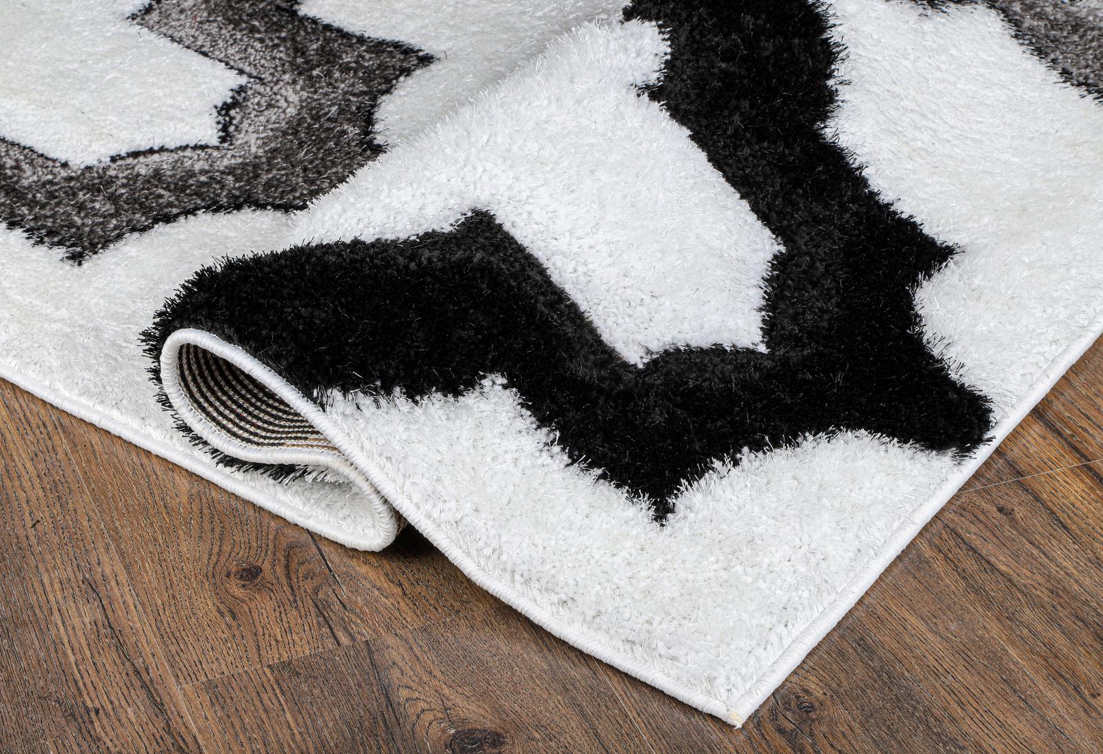 Santorini SA12 White Shag Rug — view 5
