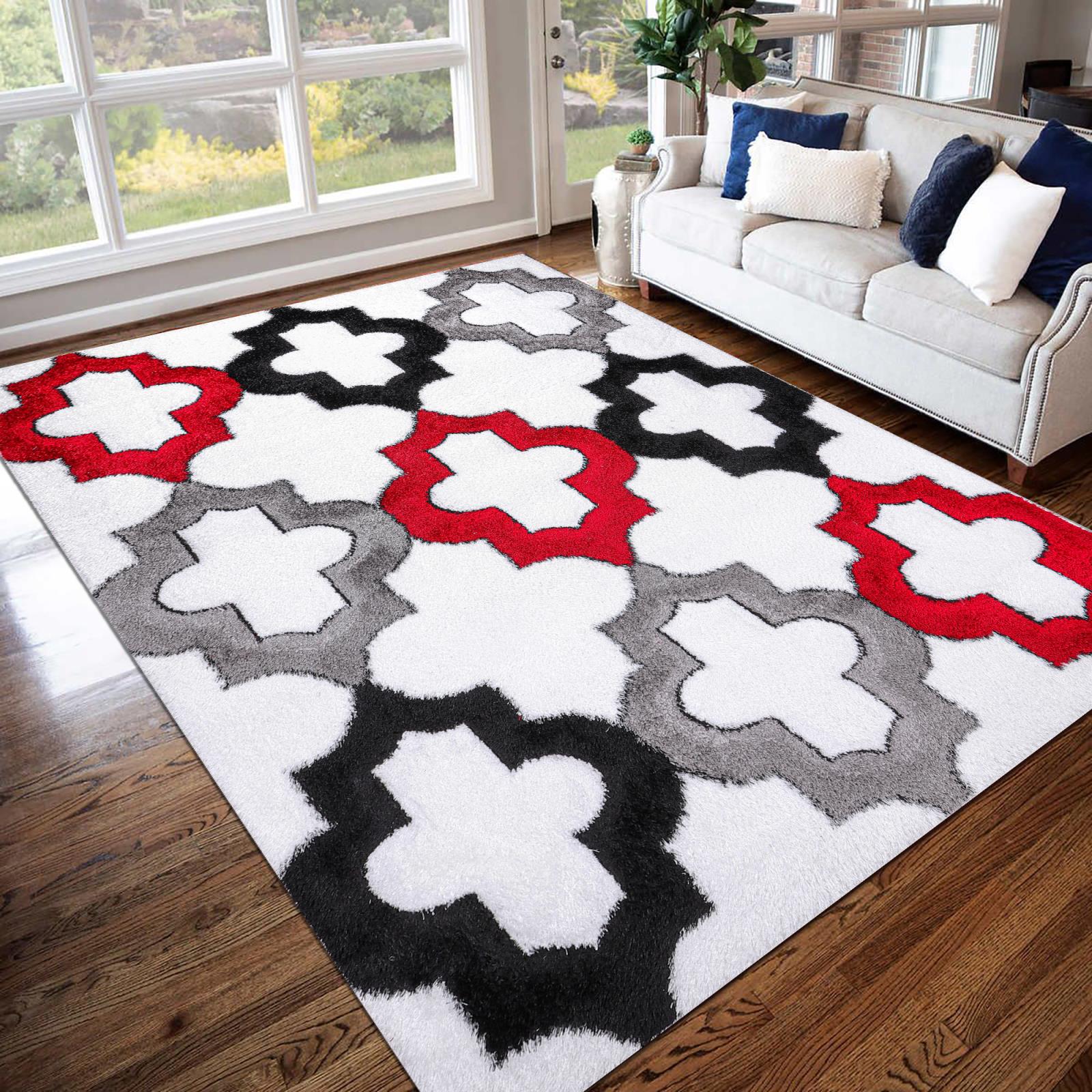 Santorini SA12 White Shag Rug — view 7