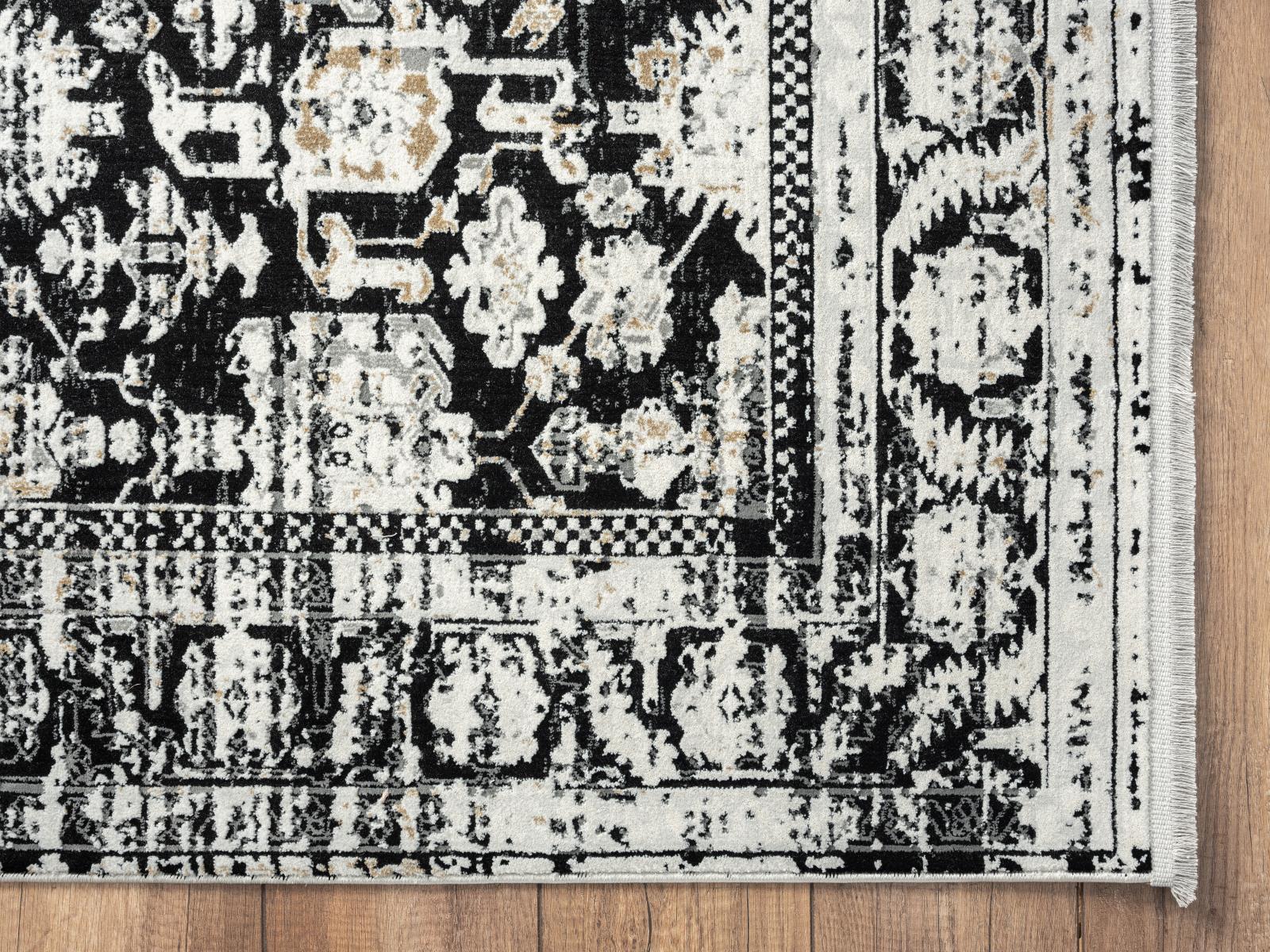Xanthos XA09 Black Area Rug — view 6