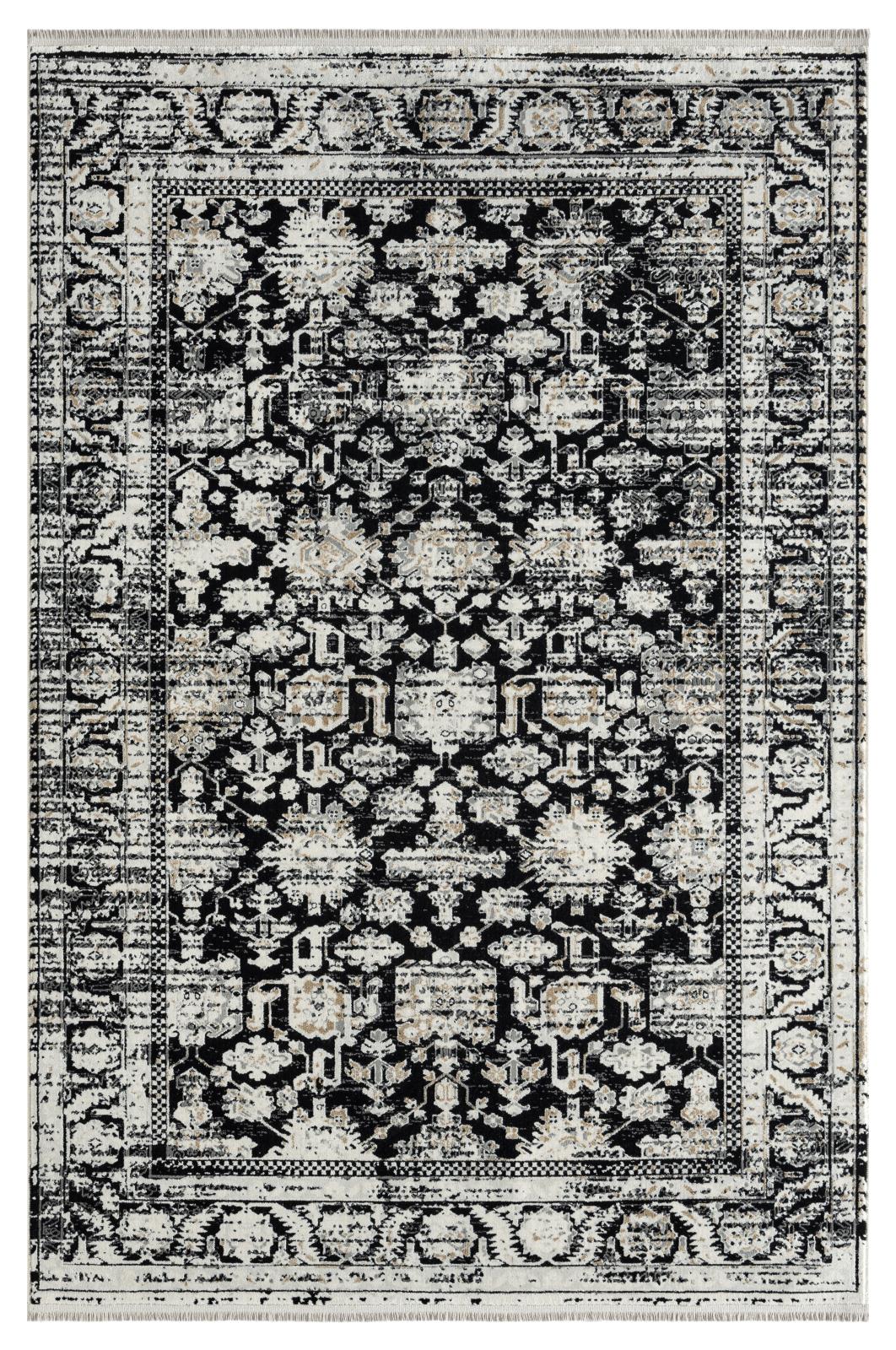 Xanthos XA09 Black Area Rug