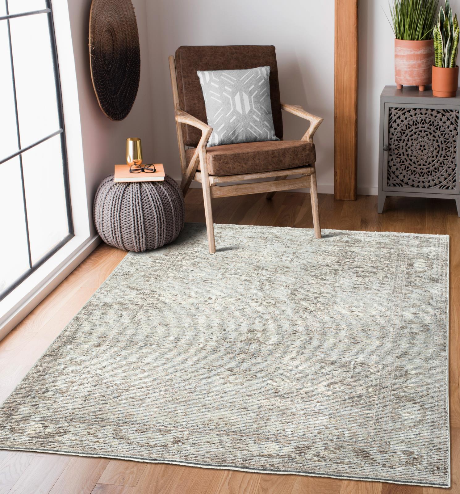 Riviera RV01 Blue Gray Area Rug — view 2