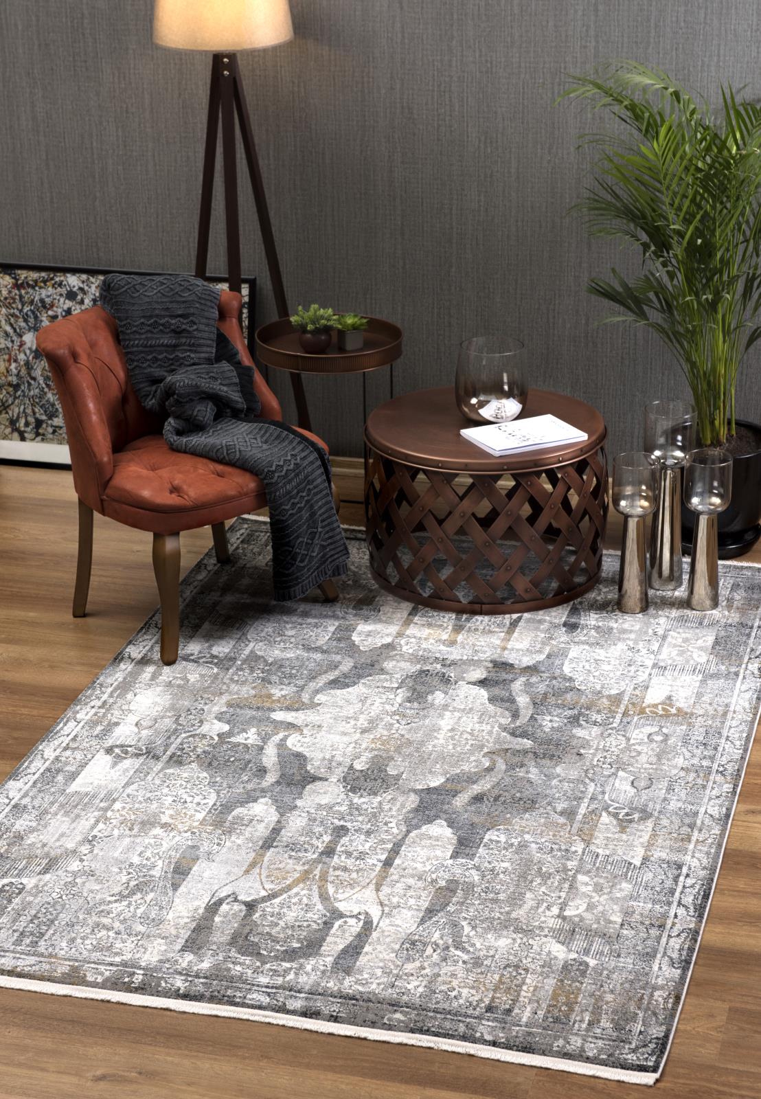 Andros AD01 Gray Area Rug — view 2