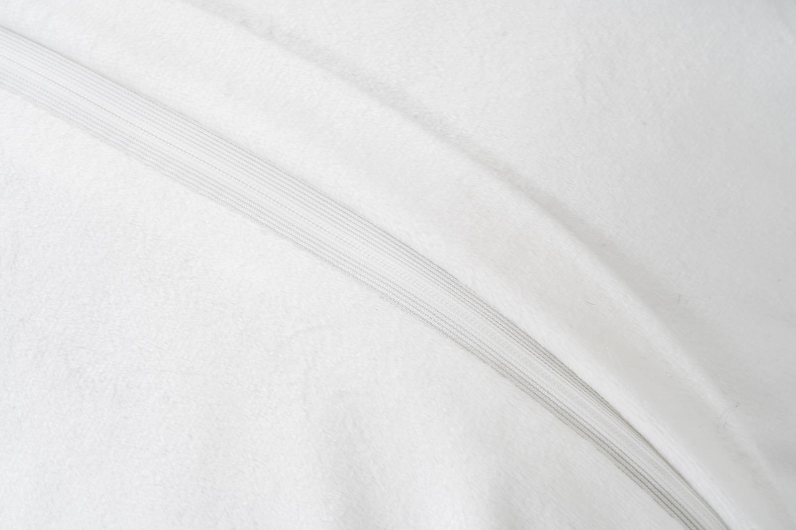 Faux Rabbit Fur RB01P White Accent Pillow — view 2