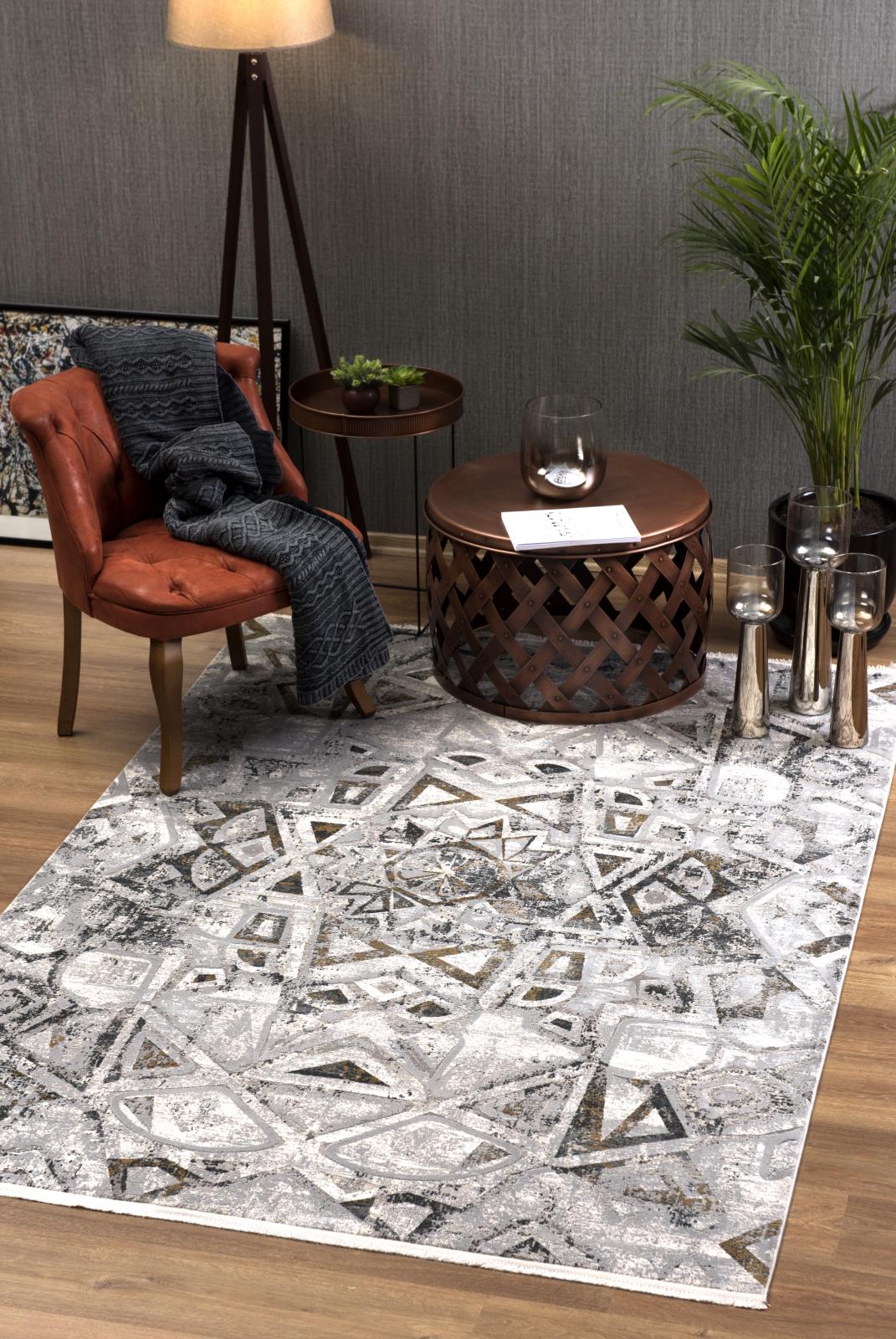 Andros AD03 Gray Area Rug — view 2