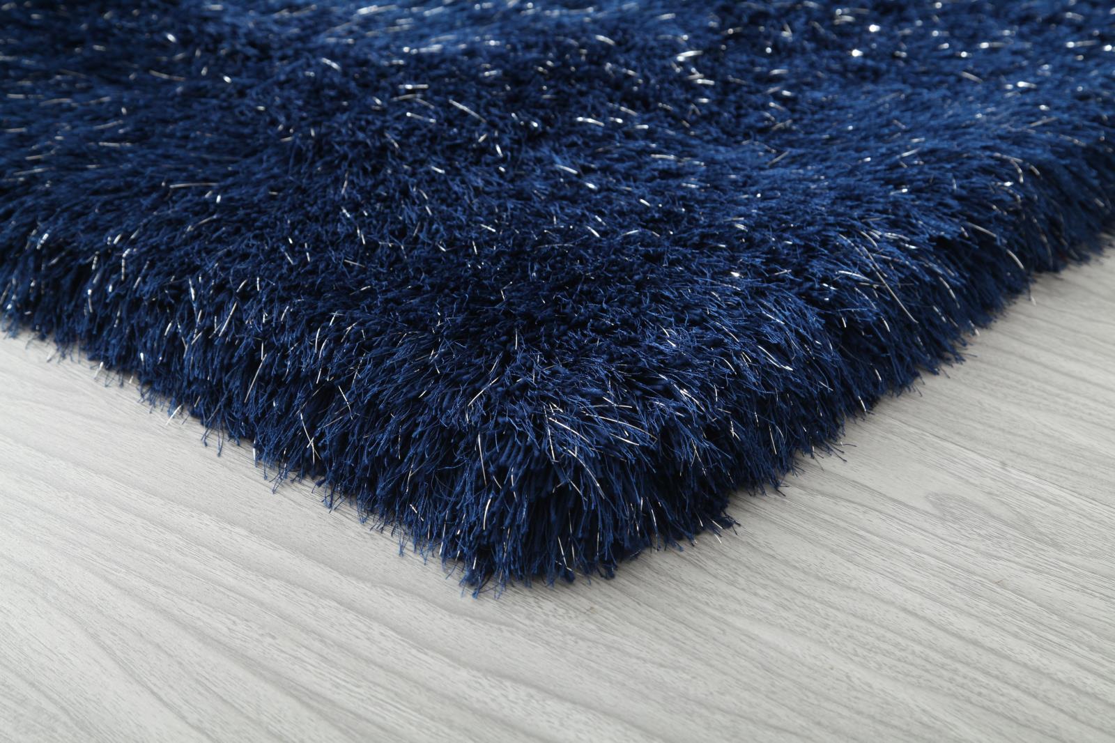 Manhattan MH03 Navy Blue Shag Rug — view 3