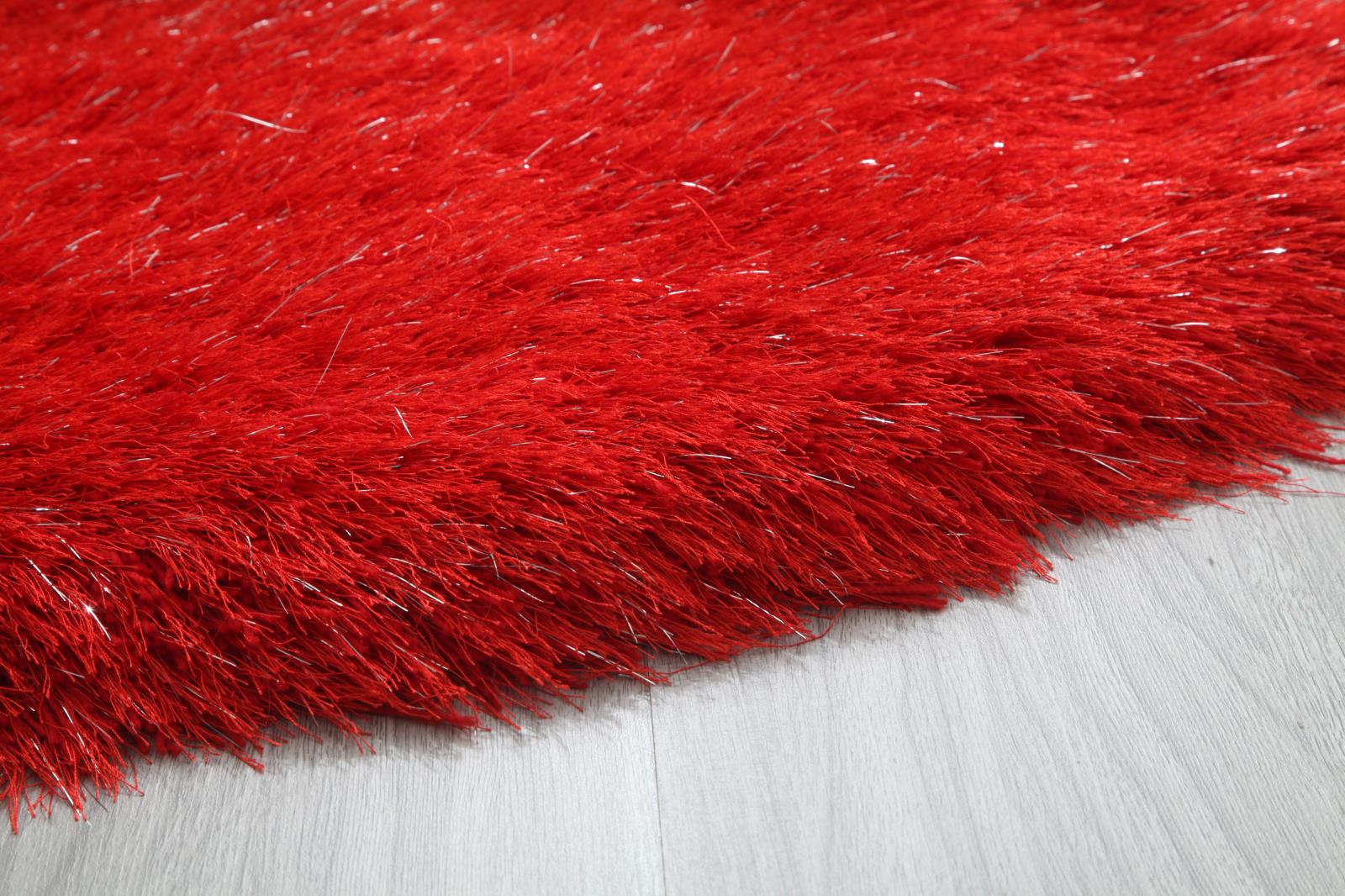 Manhattan MH04 Red Shag Rug — view 6