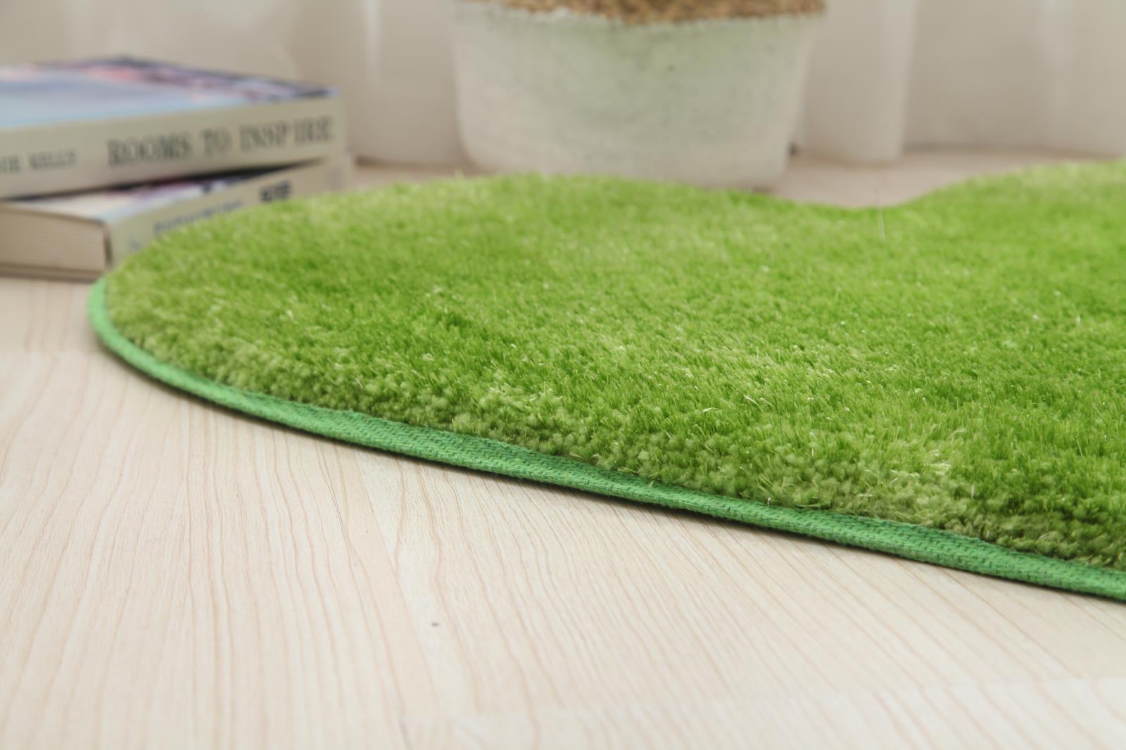 Hearts KD14 Green Shag Rug — view 3
