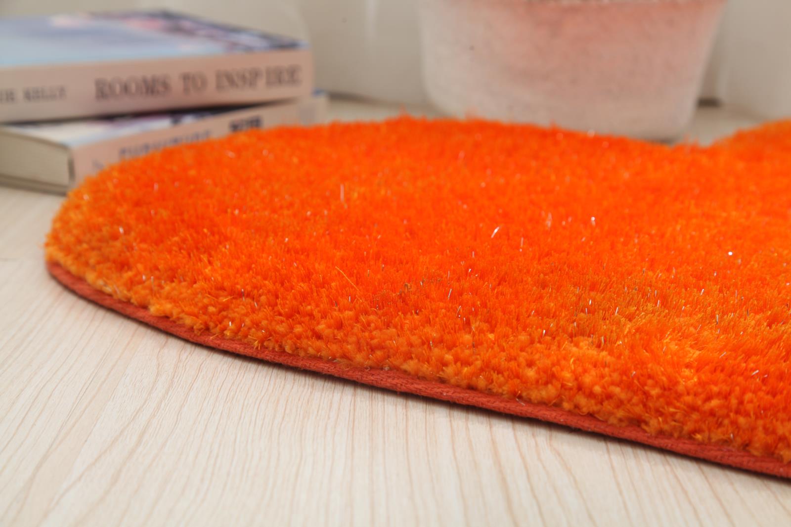 Hearts KD07 Orange Shag Rug — view 3