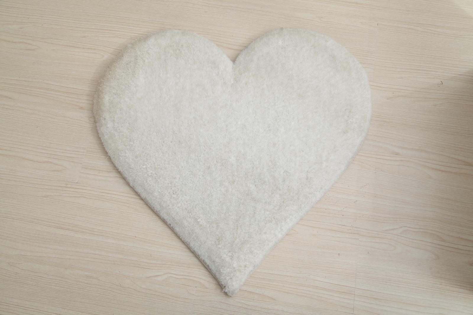 Hearts KD08 White Shag Rug