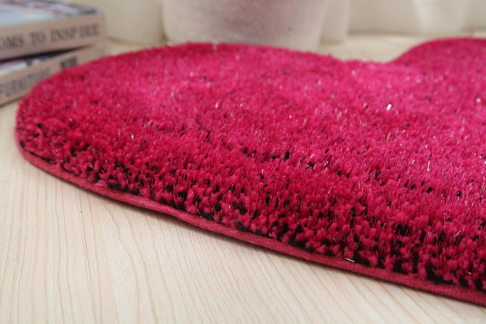 Hearts KD04 Red Shag Rug — view 3
