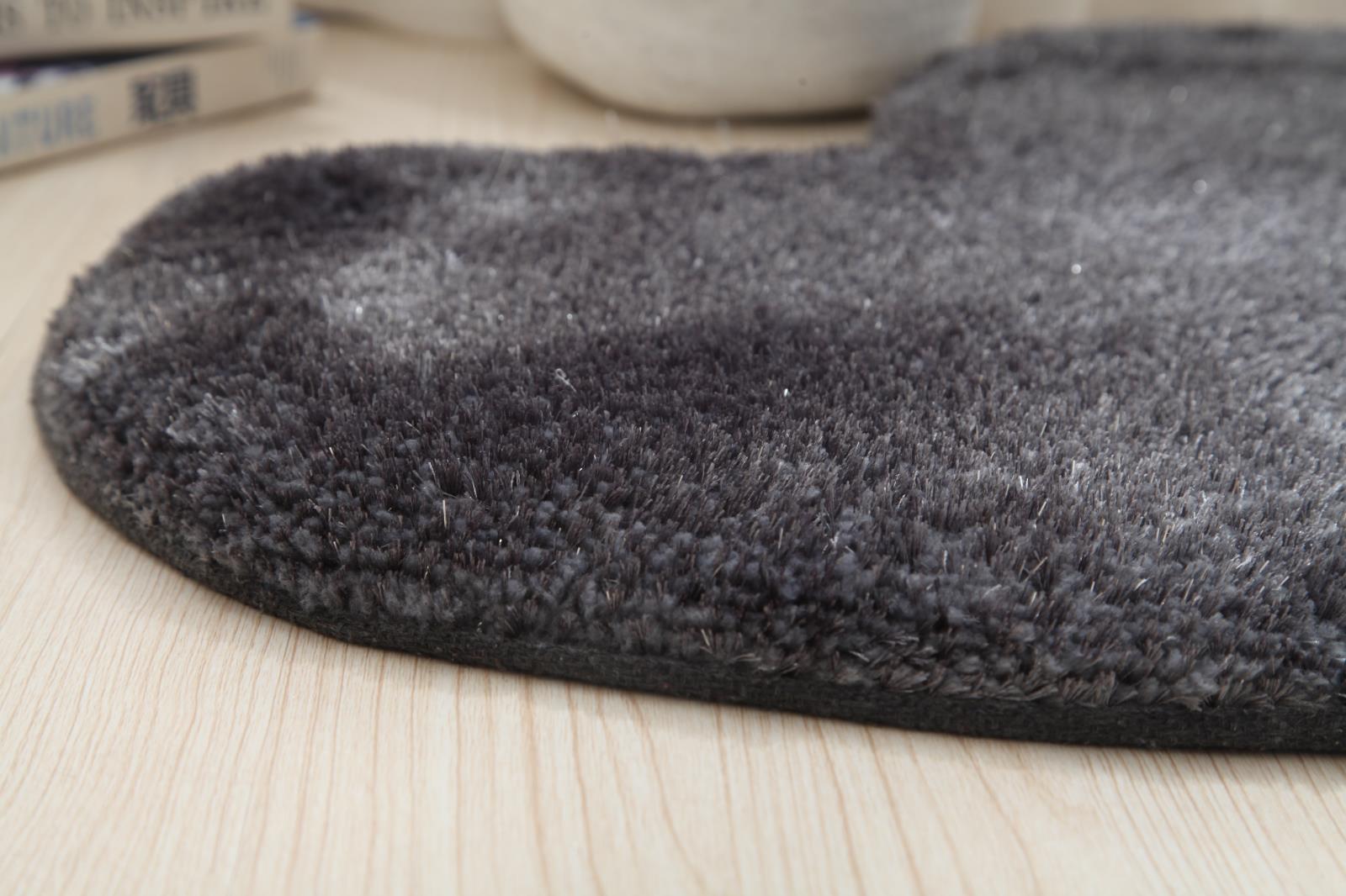 Hearts KD12 Dark Gray Shag Rug — view 3