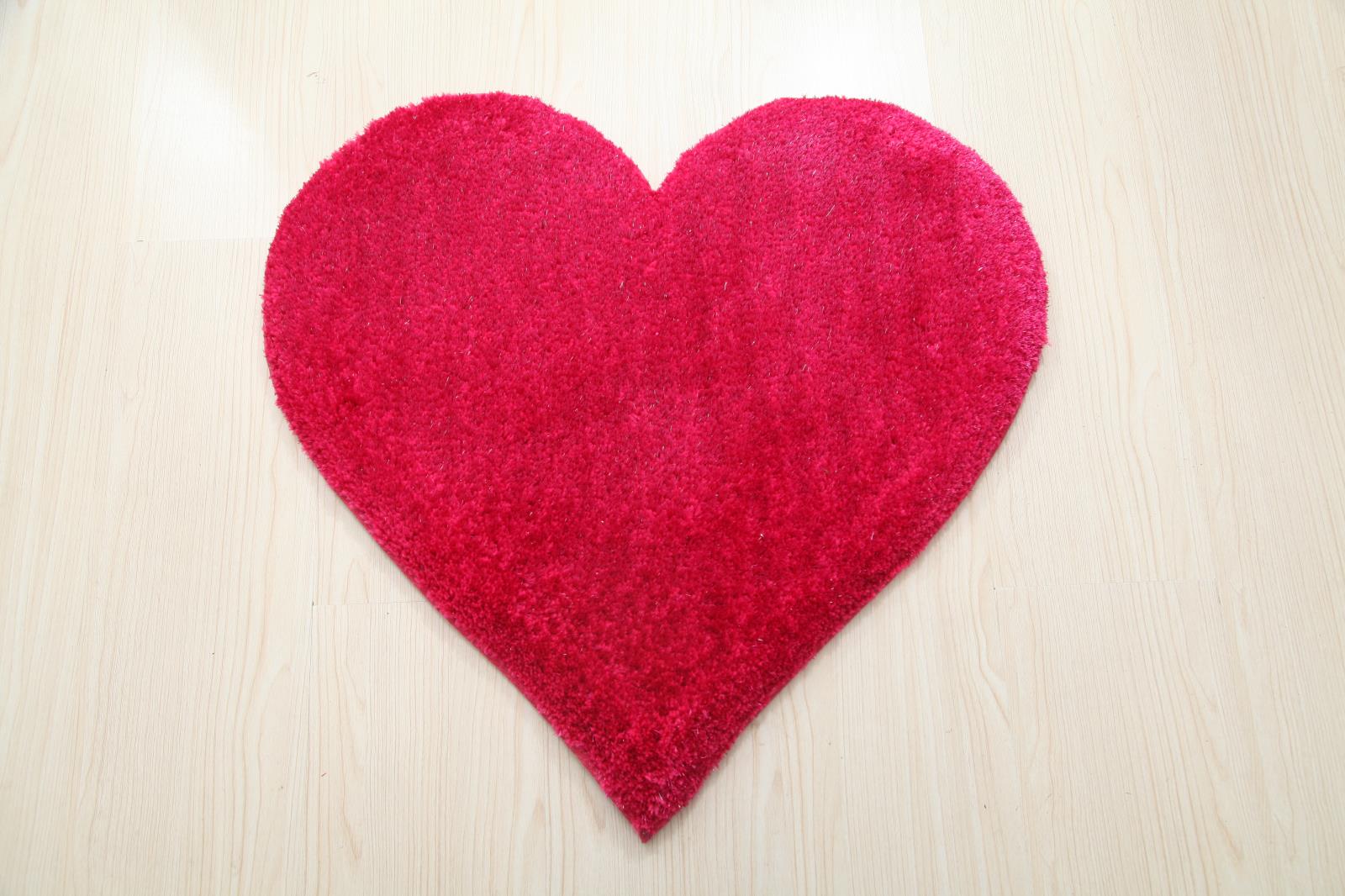 Hearts KD13 Fuchsia Shag Rug