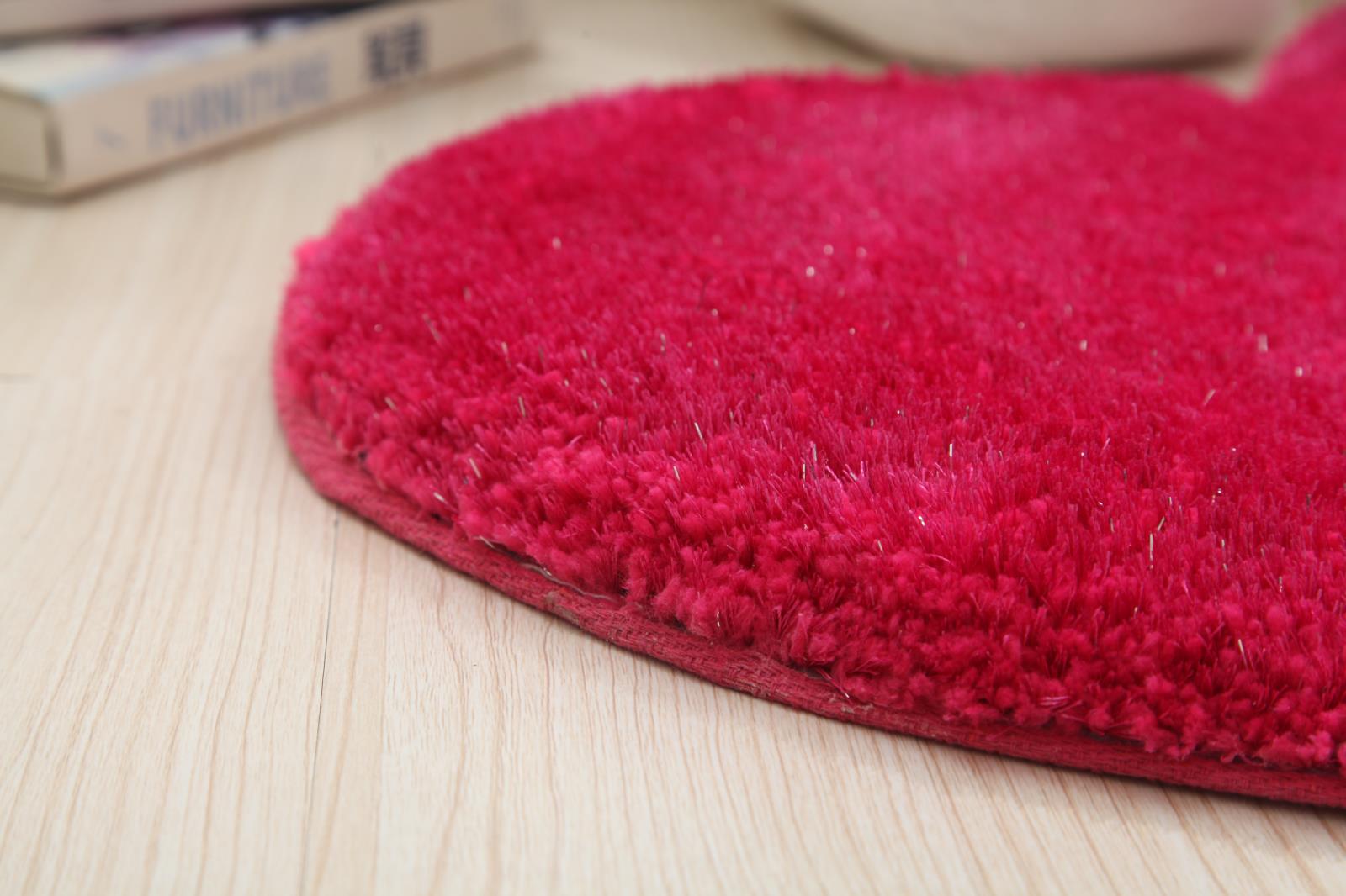 Hearts KD13 Fuchsia Shag Rug — view 3