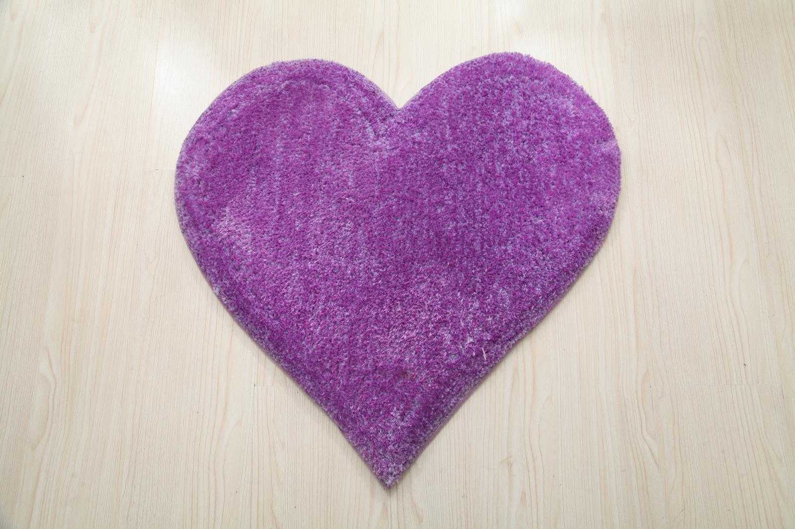Hearts KD05 Lilac Shag Rug
