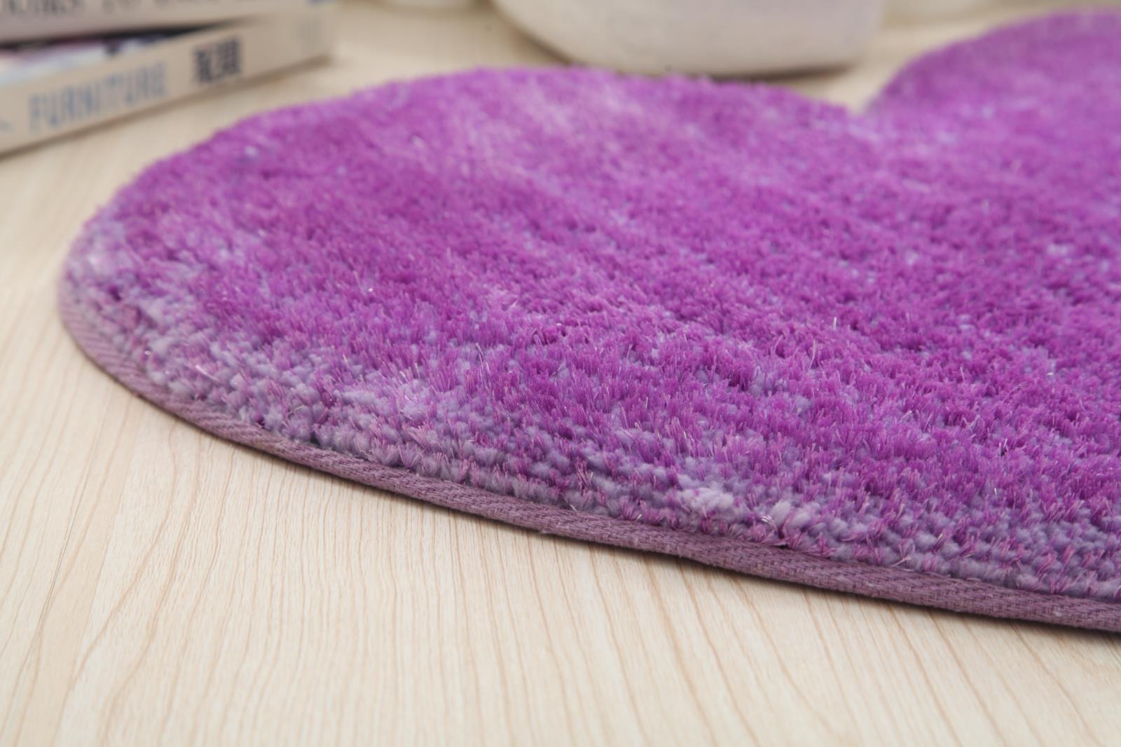 Hearts KD05 Lilac Shag Rug — view 3