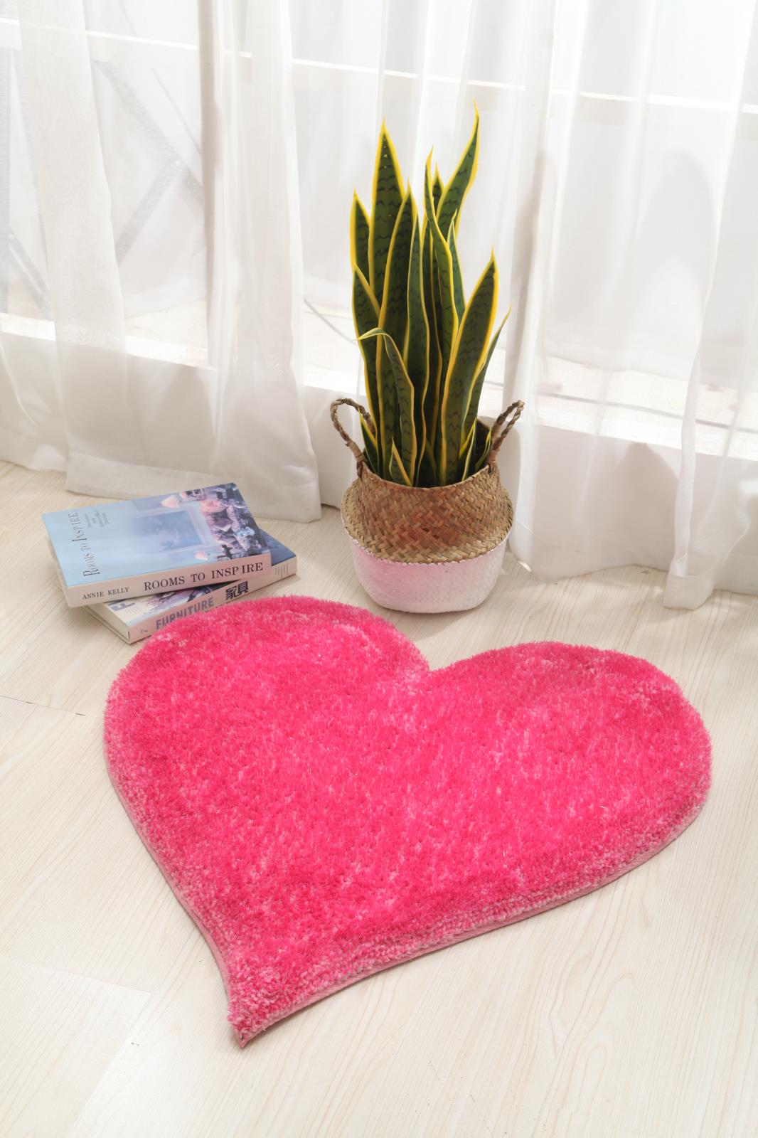 Hearts KD03 Pink Shag Rug — view 4
