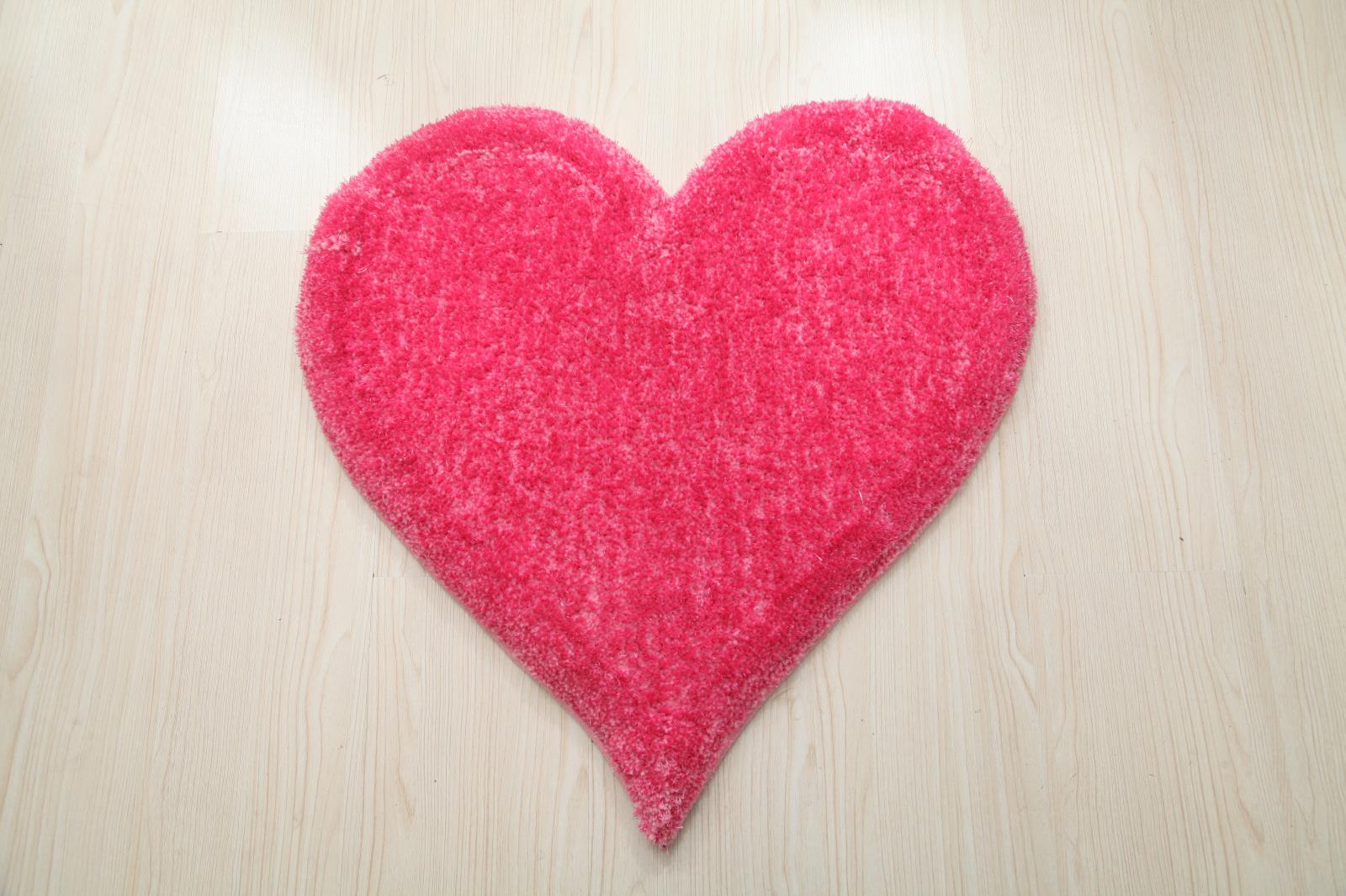 Hearts KD03 Pink Shag Rug