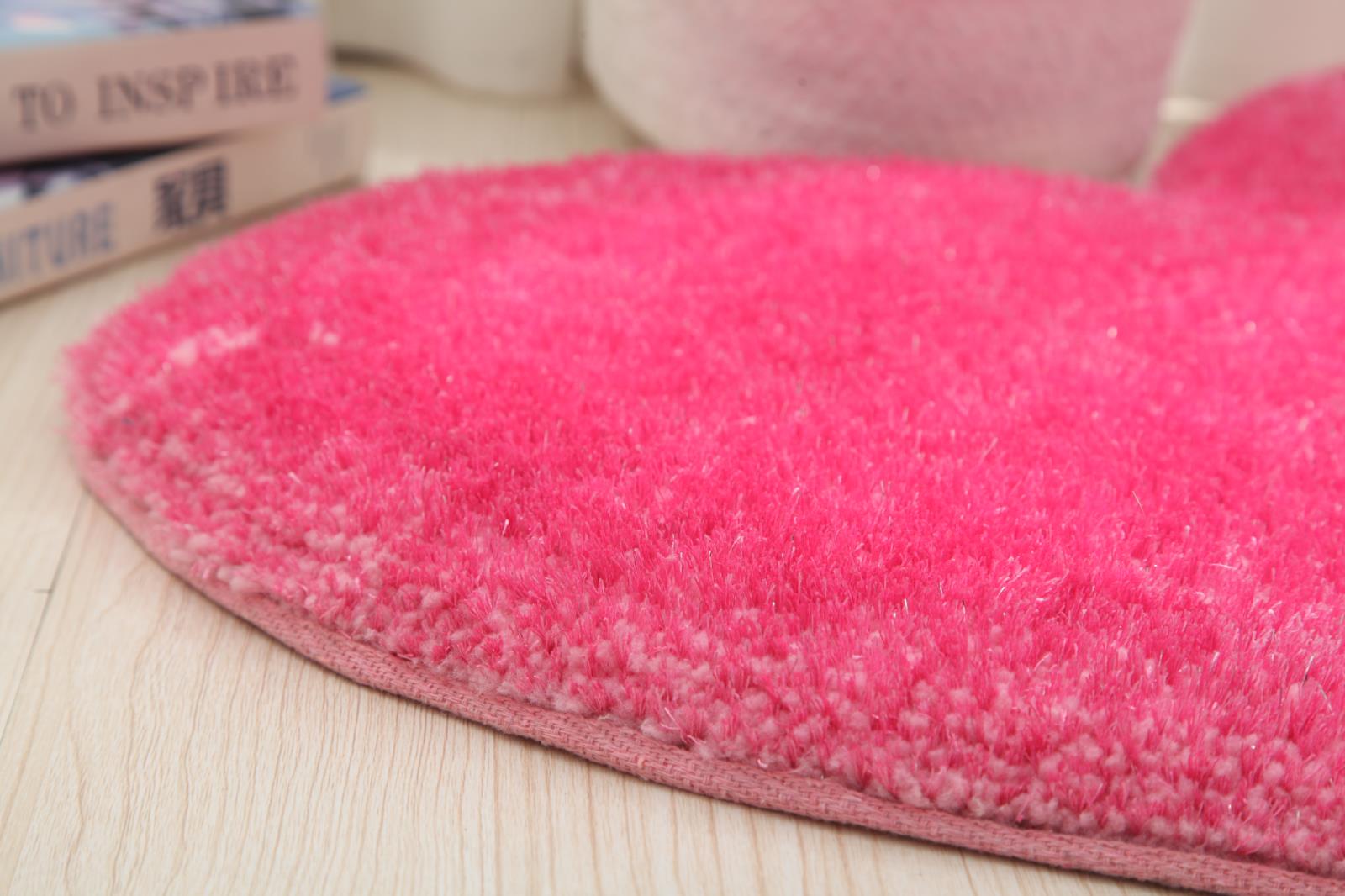 Hearts KD03 Pink Shag Rug — view 3