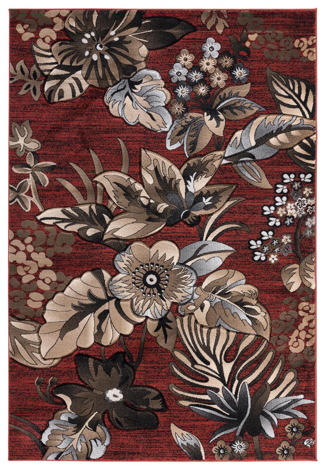 Glamour GM67 Red Area Rug
