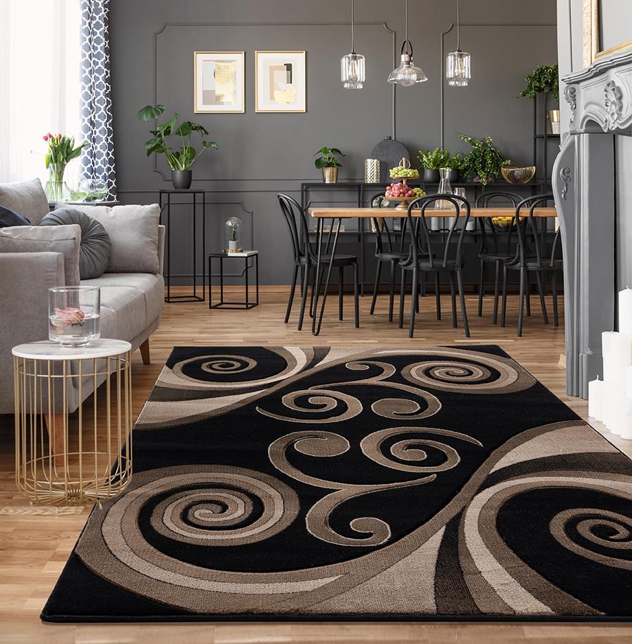 Orelsi OR47 Black Area Rug — view 6