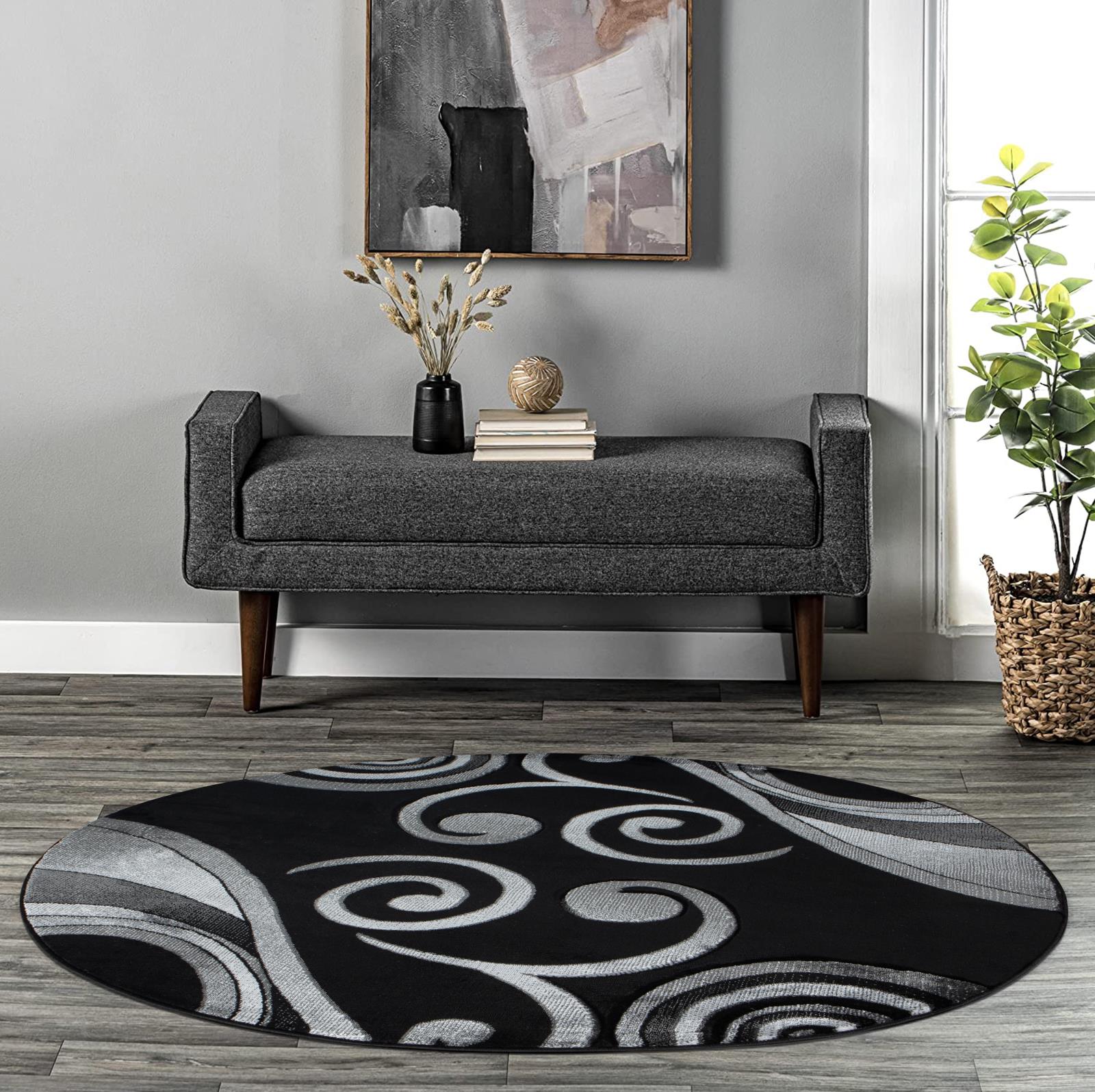 Orelsi OR48 Black Area Rug — view 6
