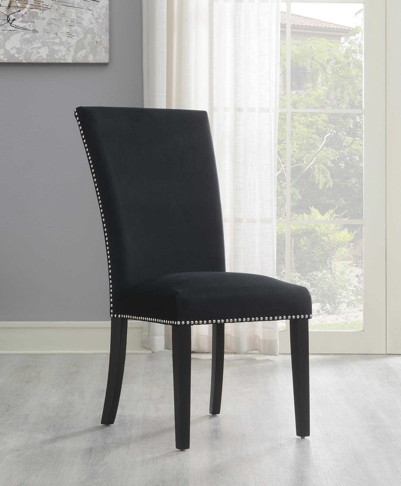 Black Velvet Dining Chair (D135)