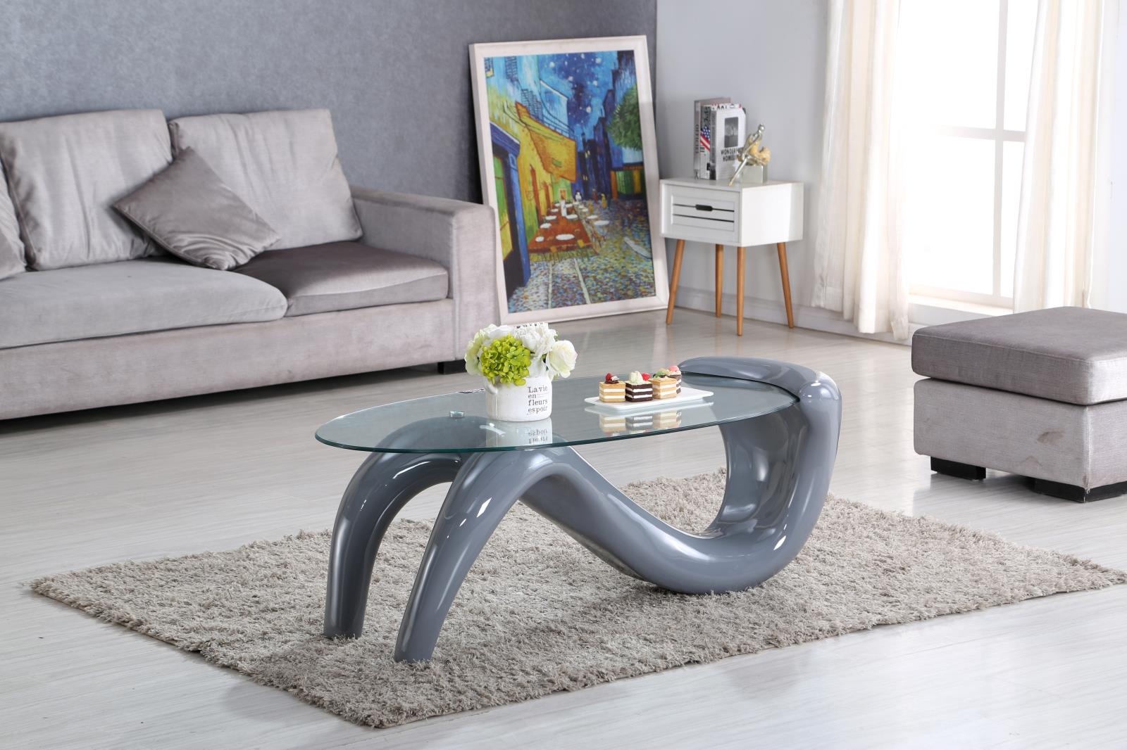 Gray Coffee Table (T322)